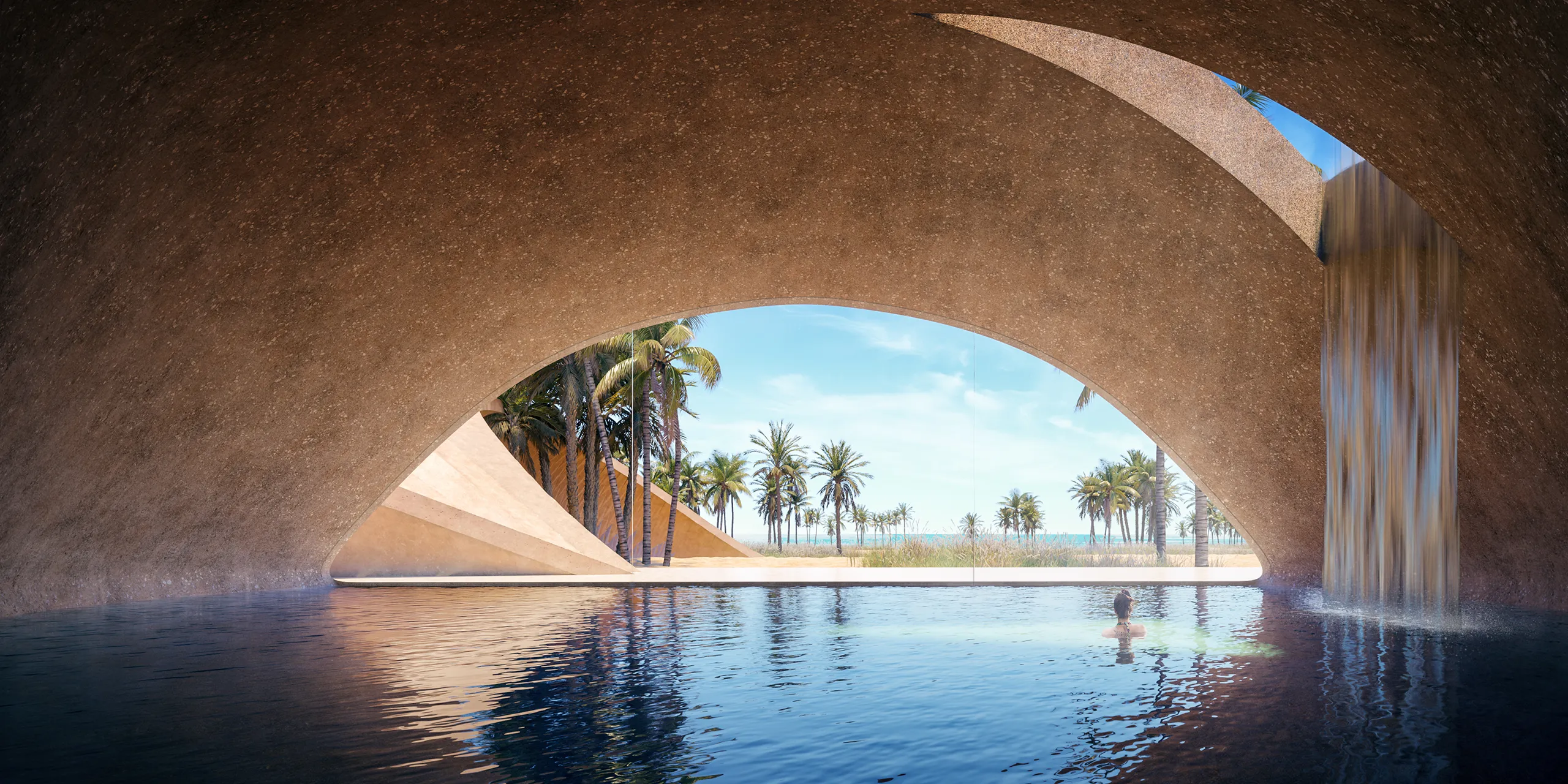 Neom Neom Interior Pool Renderings of Architecture