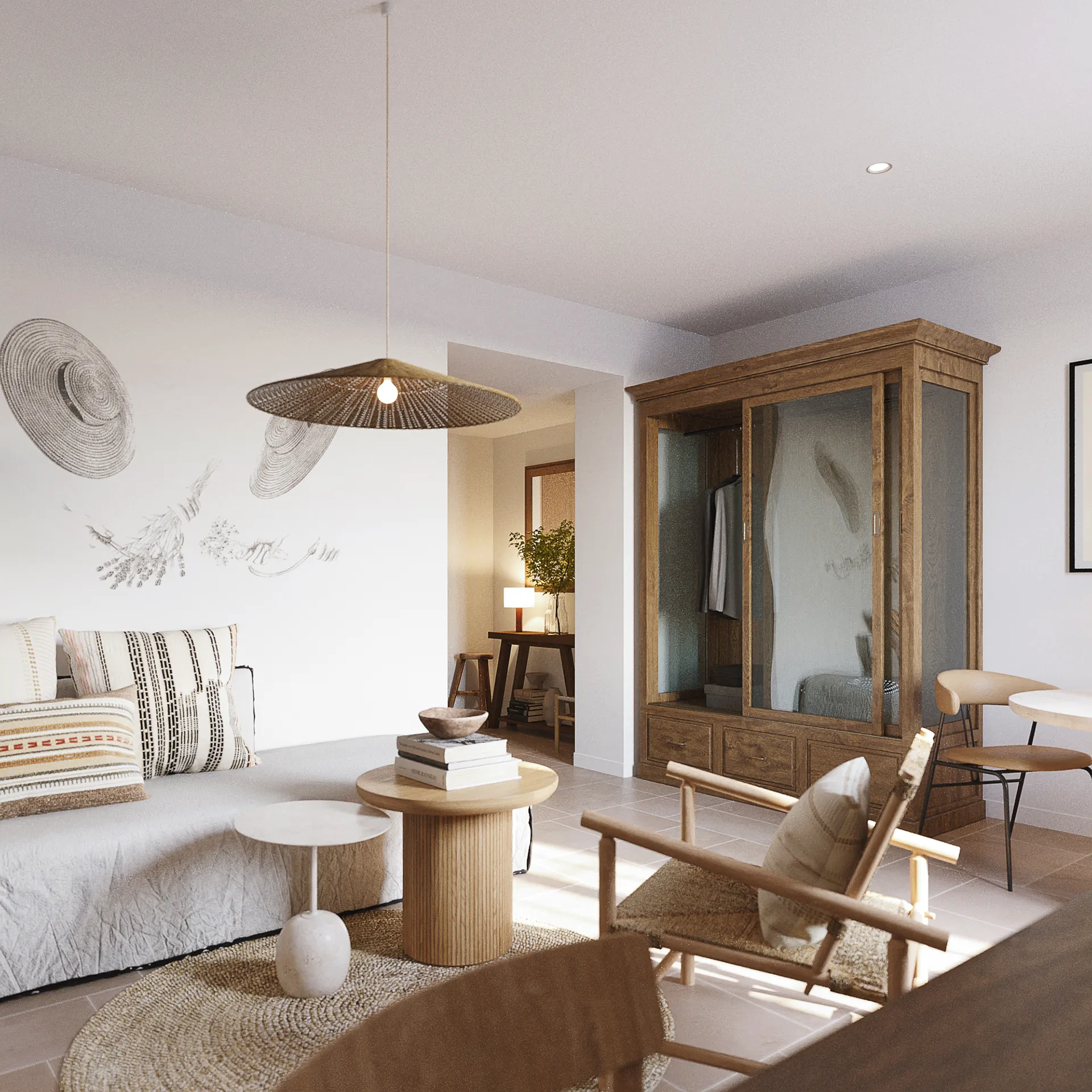 Hotel Couvent Mane Francia sala estar Visualizacion arquitectonica