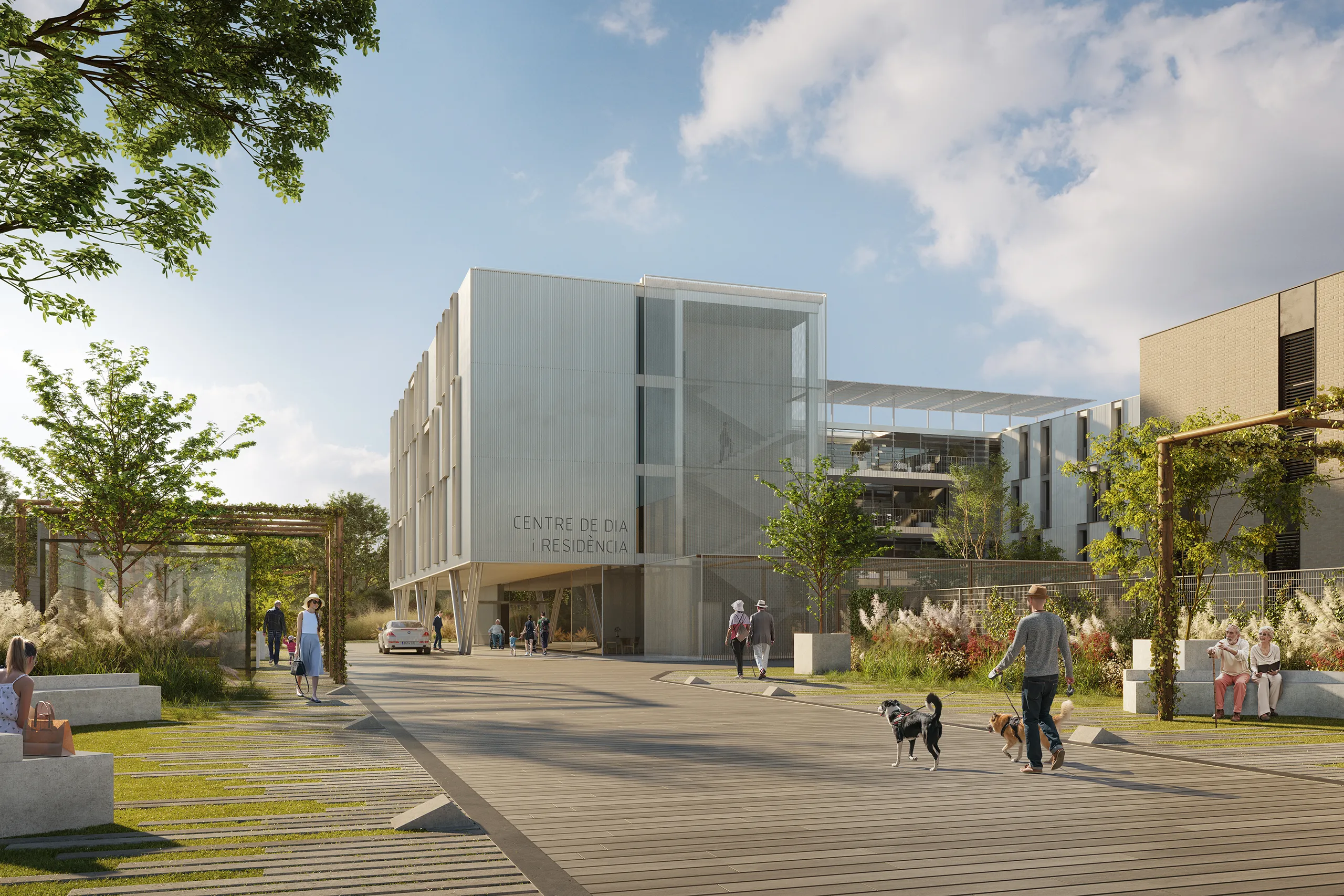 Offices Molins De Rei Barcelona Fassade eye level Architectural Cgis