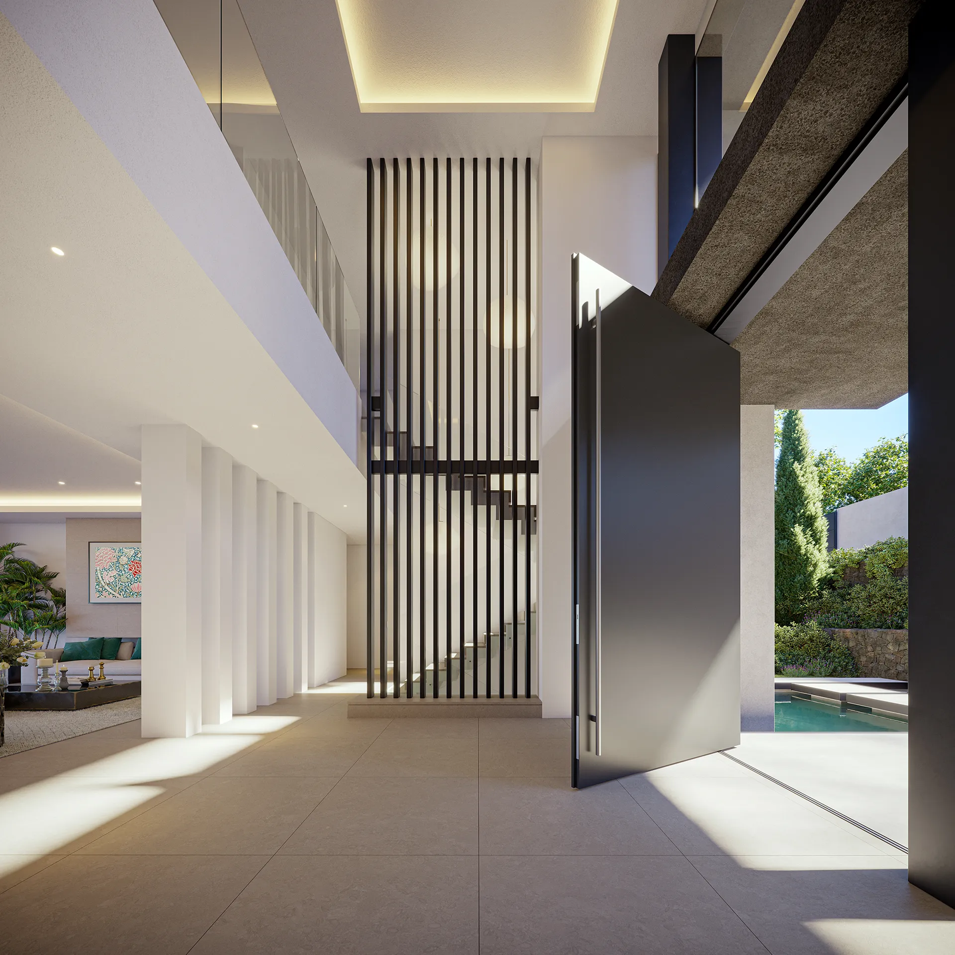 House Marbella Entrance Property Branding Visualisation