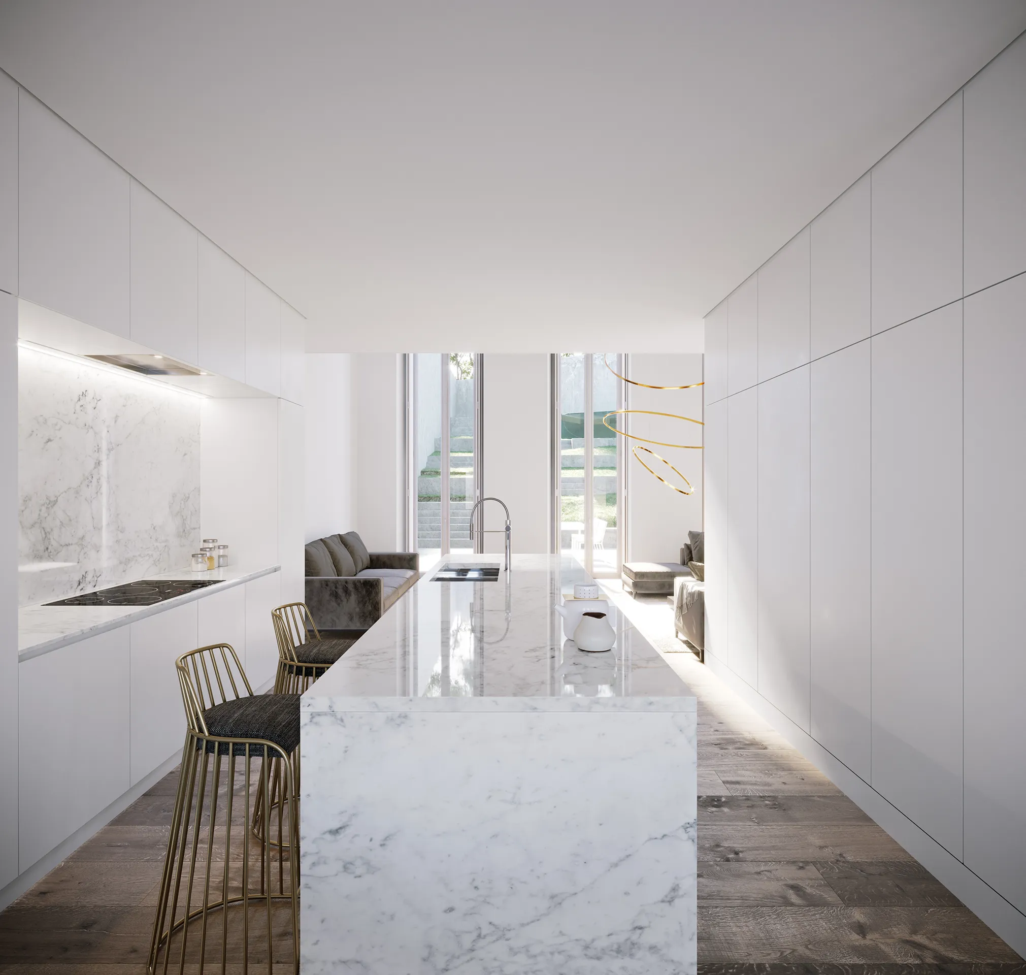Eduardo Coelho Residences Lisboa Portugal Kitchen Architecture Visualization