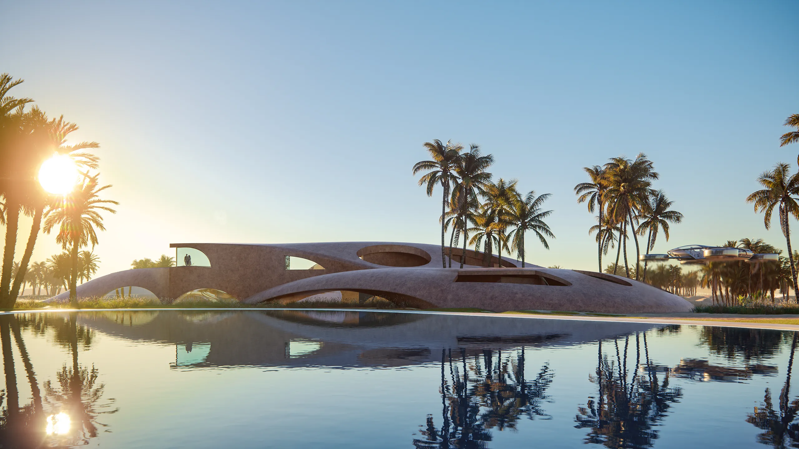 Neom Neom Pool Property Branding Cgi