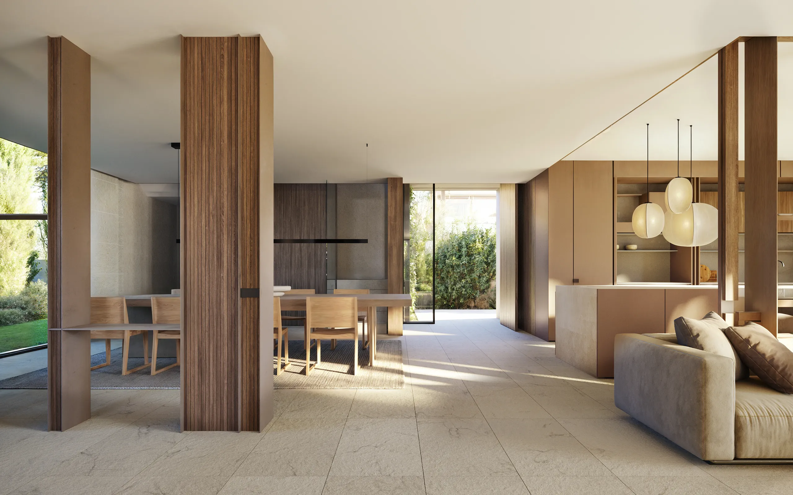 Villa Cala Falco Mallorca Comedor Inmobiliario Render