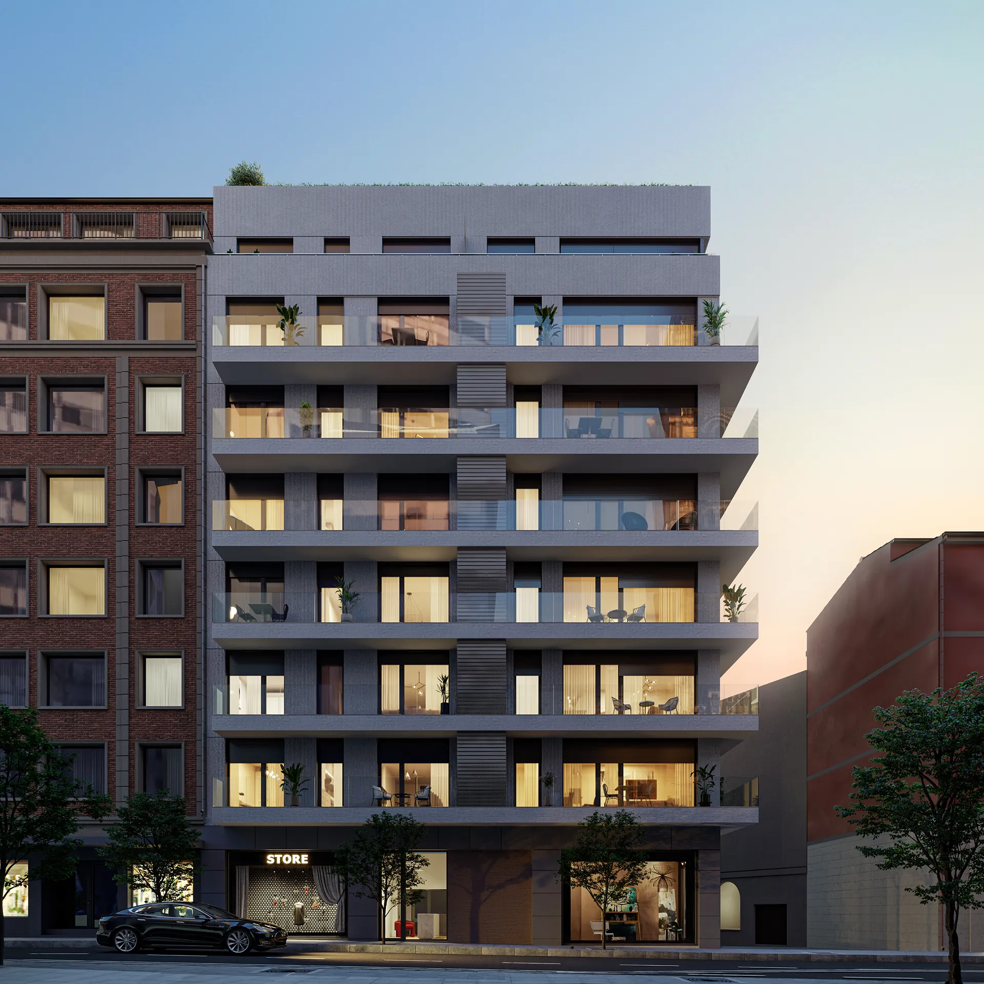 Viviendas Bilbao Bilbao Fachada Inmobiliario Renders