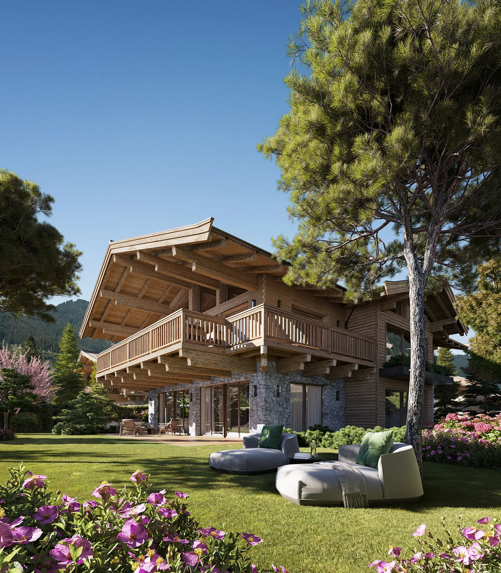 Villa Kitzbühel Austria Living Architectural Cgi
