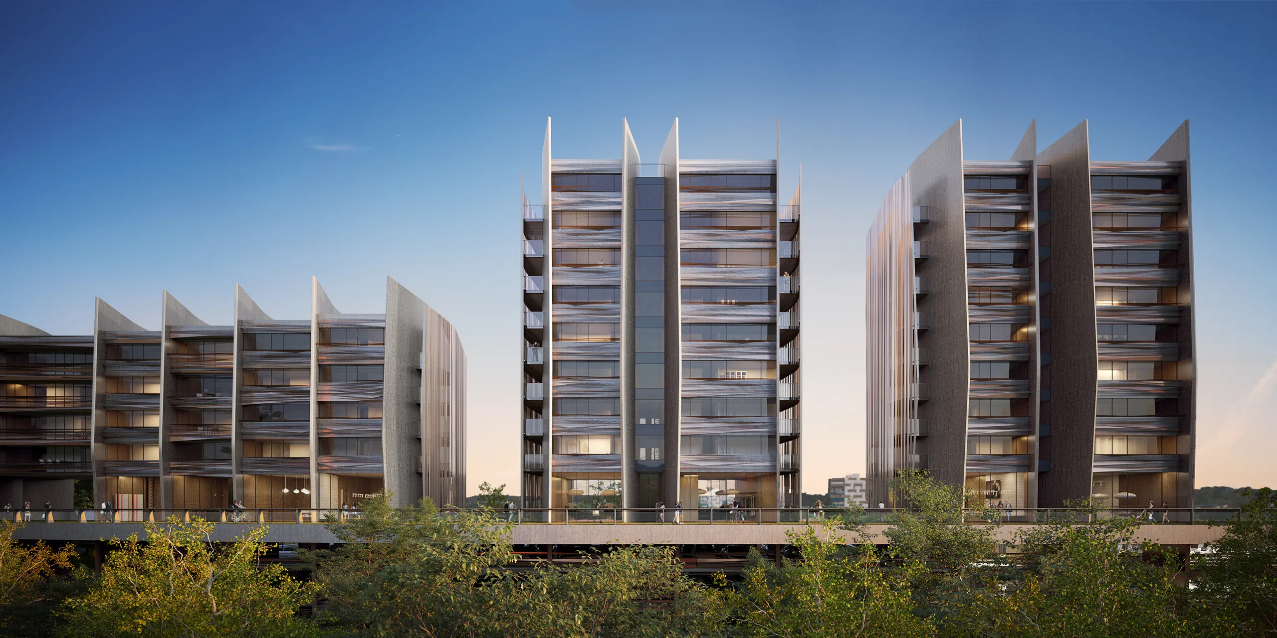 Lormont Apartments Lormont France Fassade eye level Architectural 3D