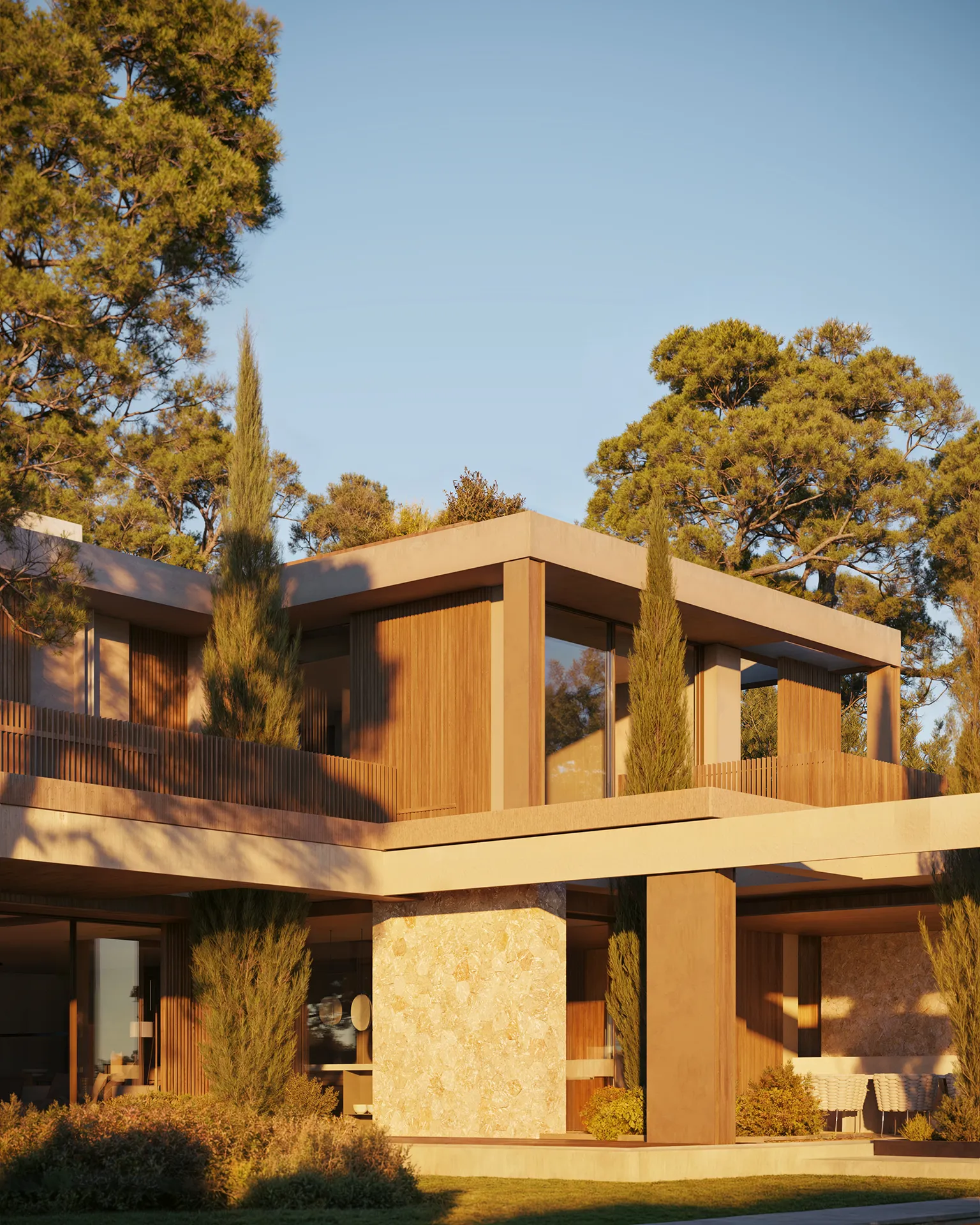 Villa Cala Falco Mallorca Fachada Renders de arquitectura