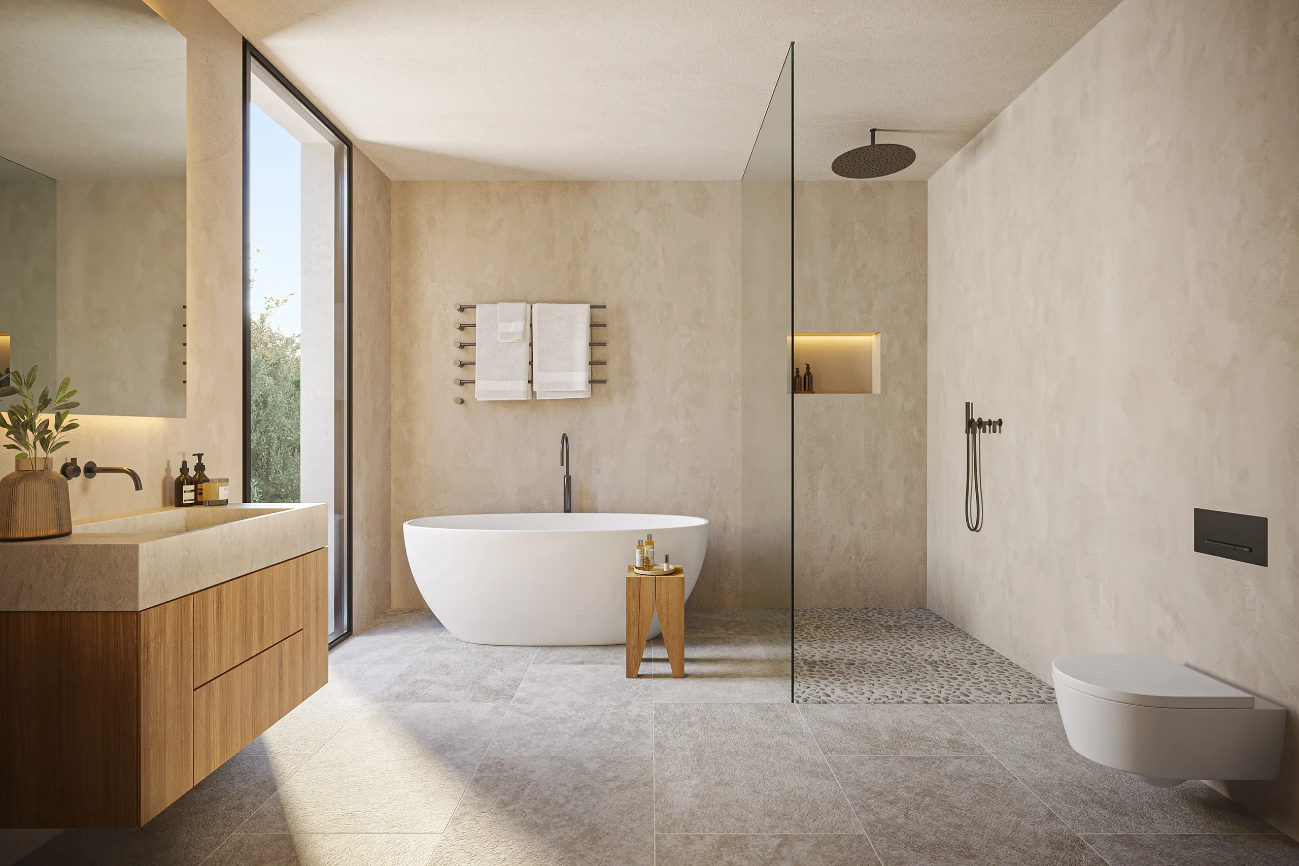 House Alcudia Mallorca Bathroom Architecture 3D