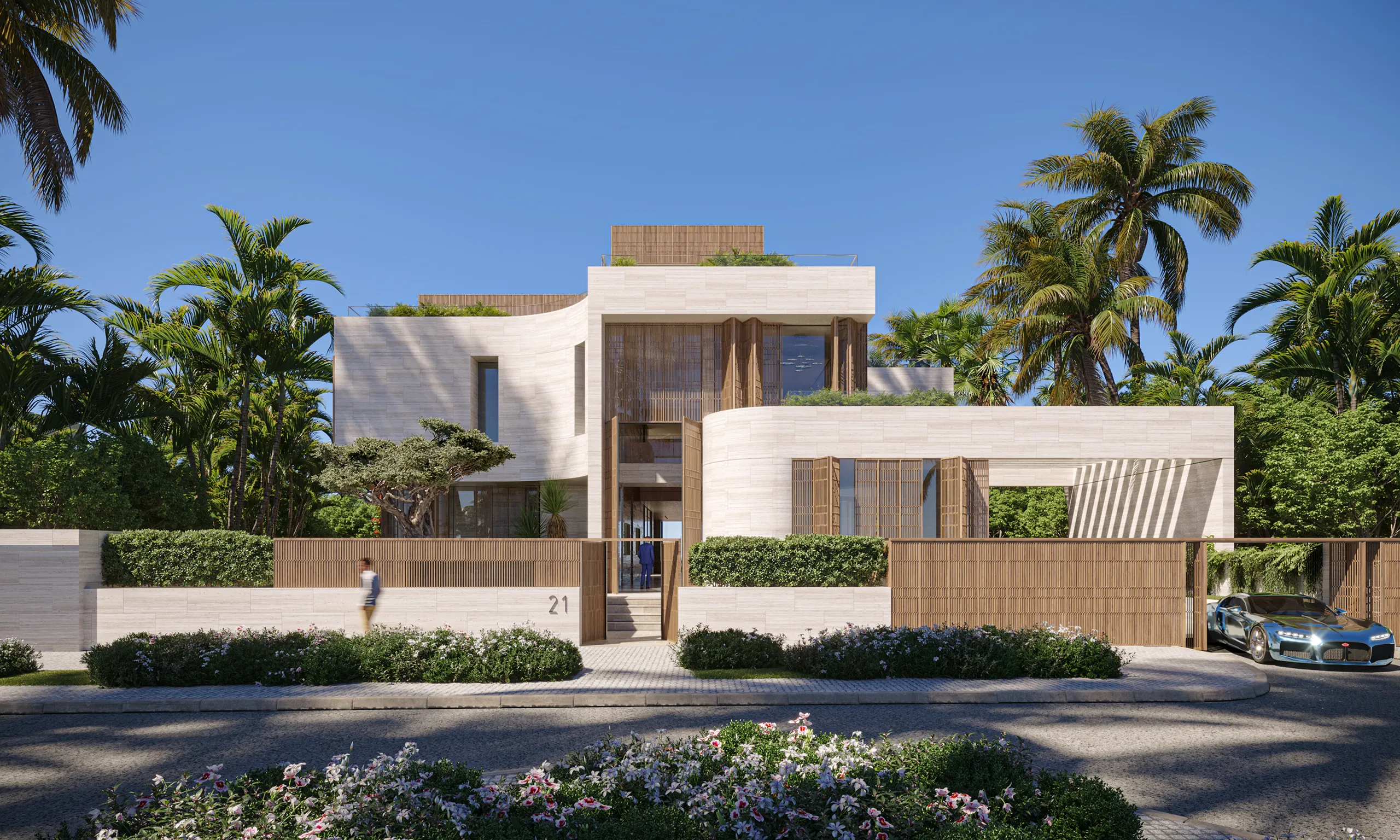 Villa Seafront Dubai Living Property Branding Visualization