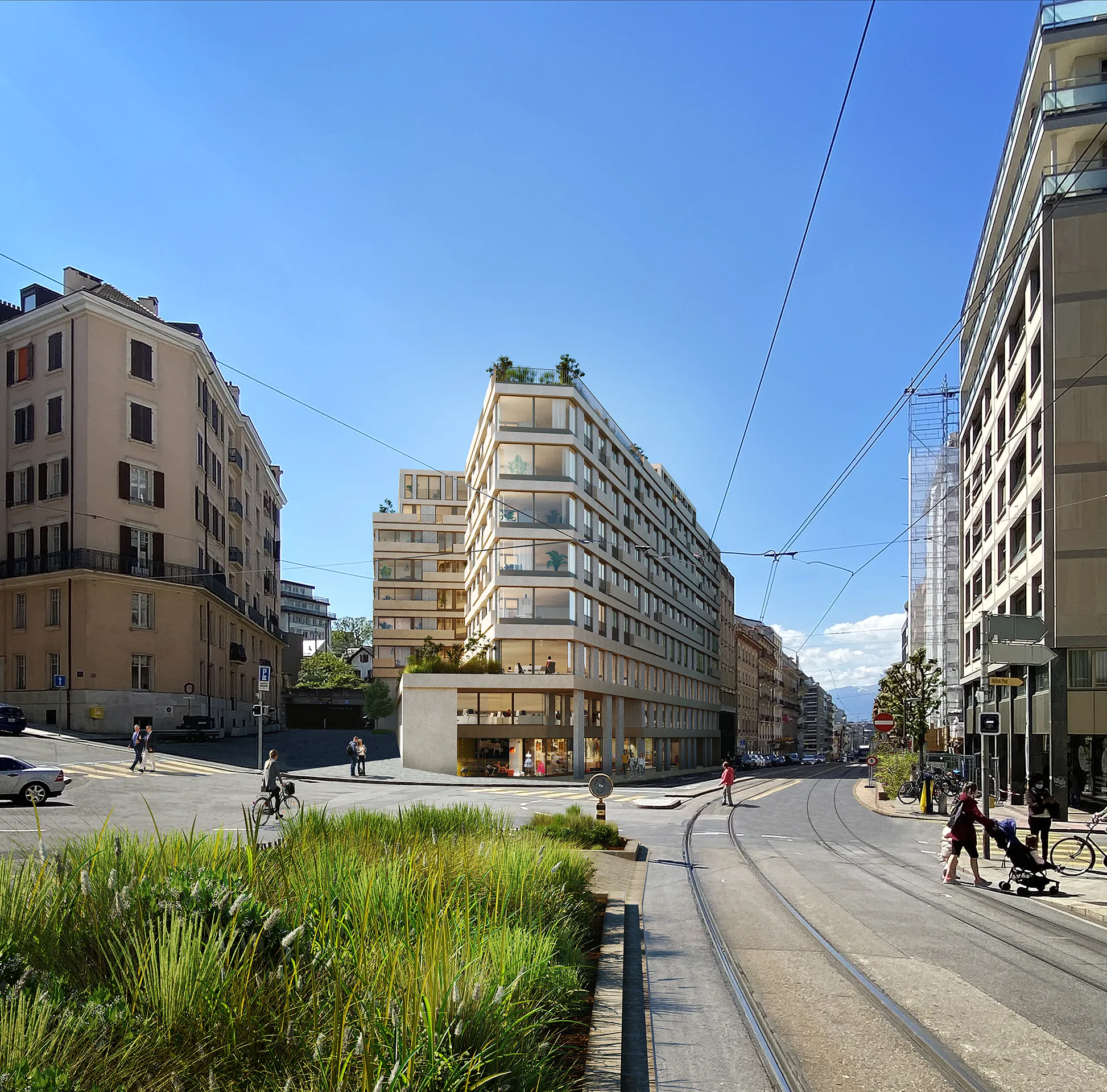 Residences Switzerland Fassade eye level Architectural Vr