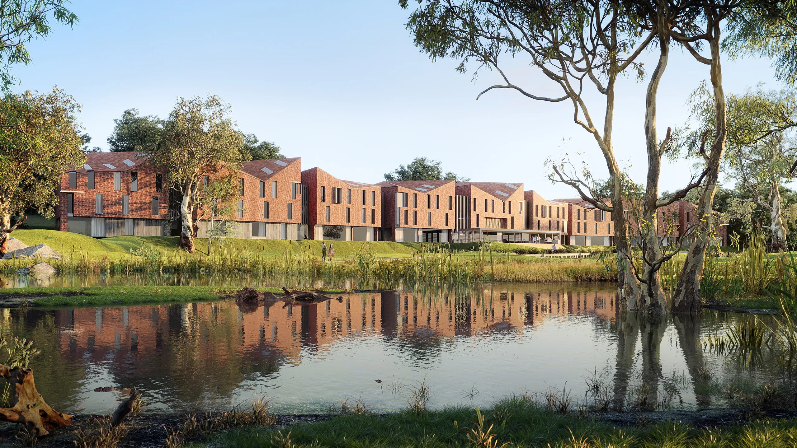 Boarding School Perth Australia Fassade eye level Hyperrealistic Renders