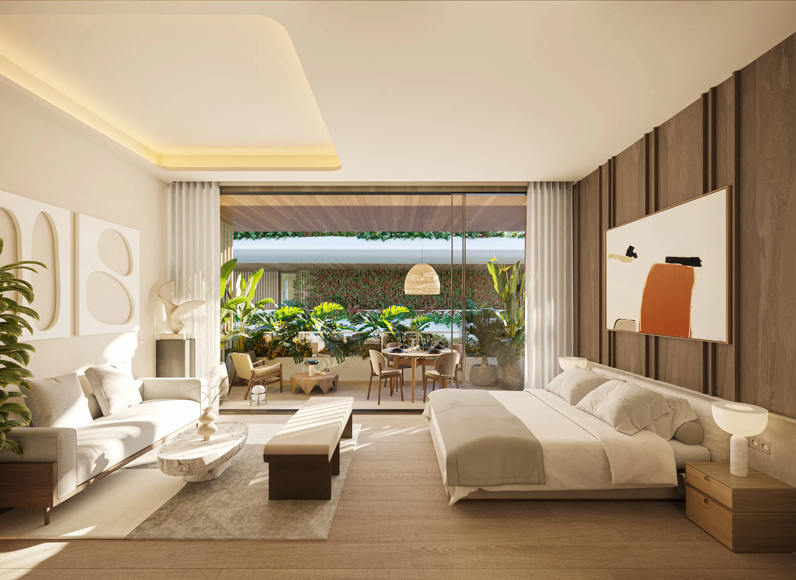 Apartment Punta Cana Dominican Republic Bedroom Architectural Renders