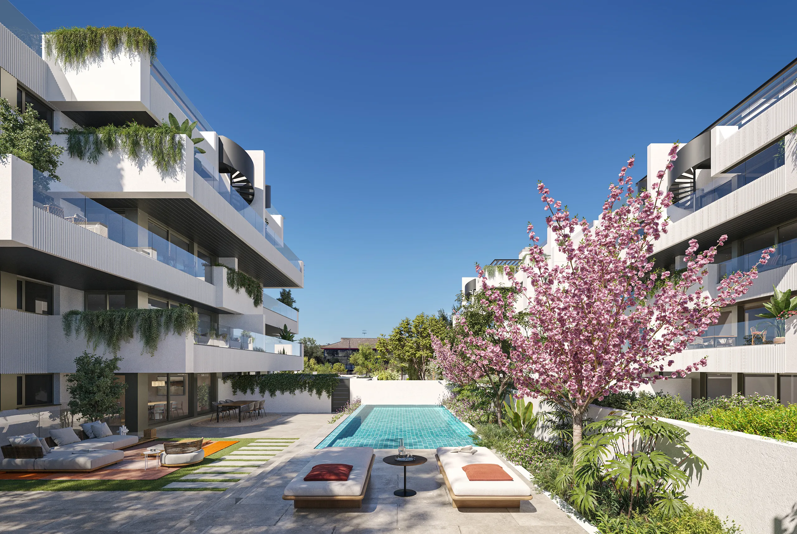 Viviendas Boadilla Madrid Aerial view Architectural Renders