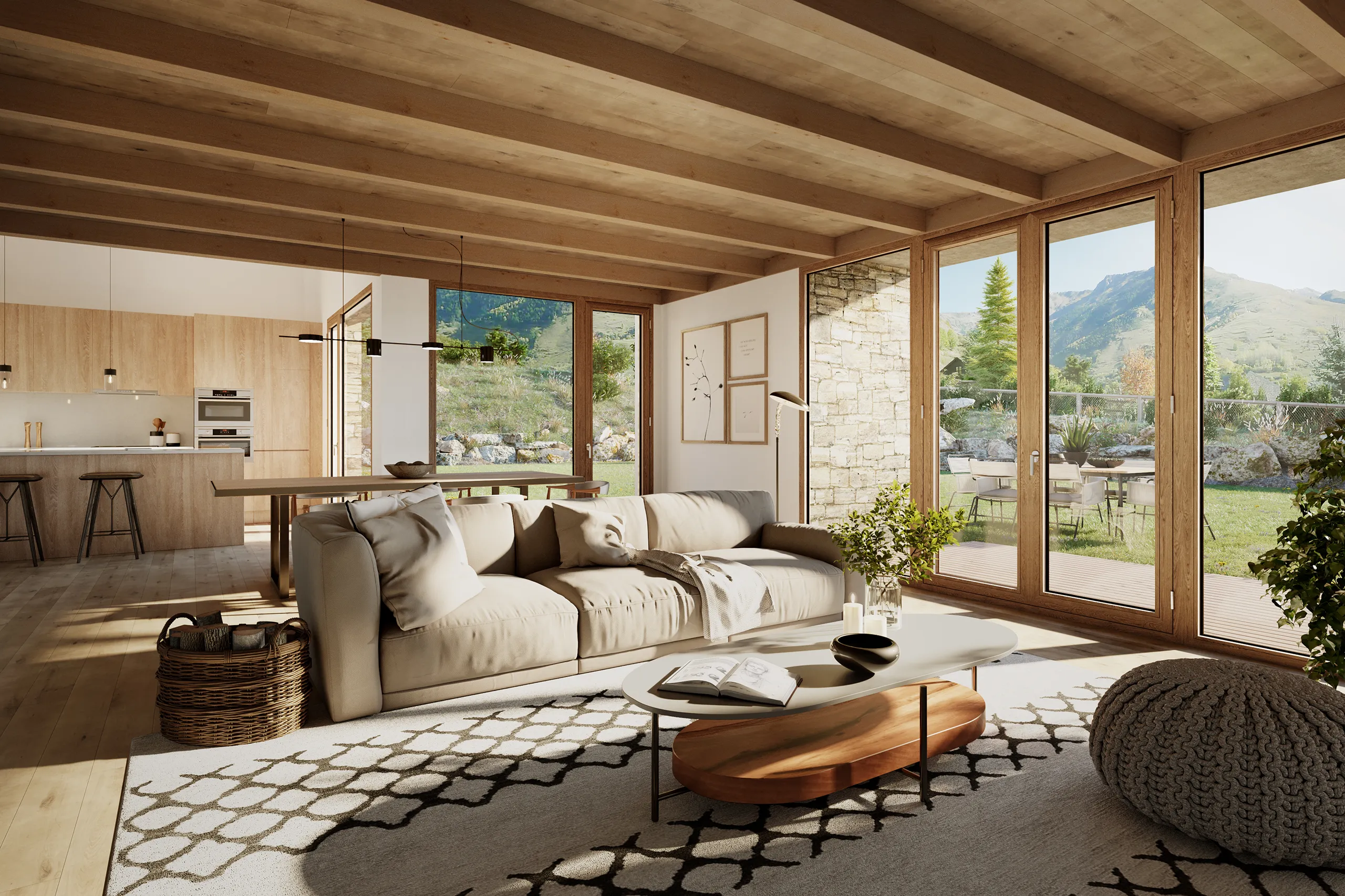 Borda Gessa Lerida Living Architectural renders