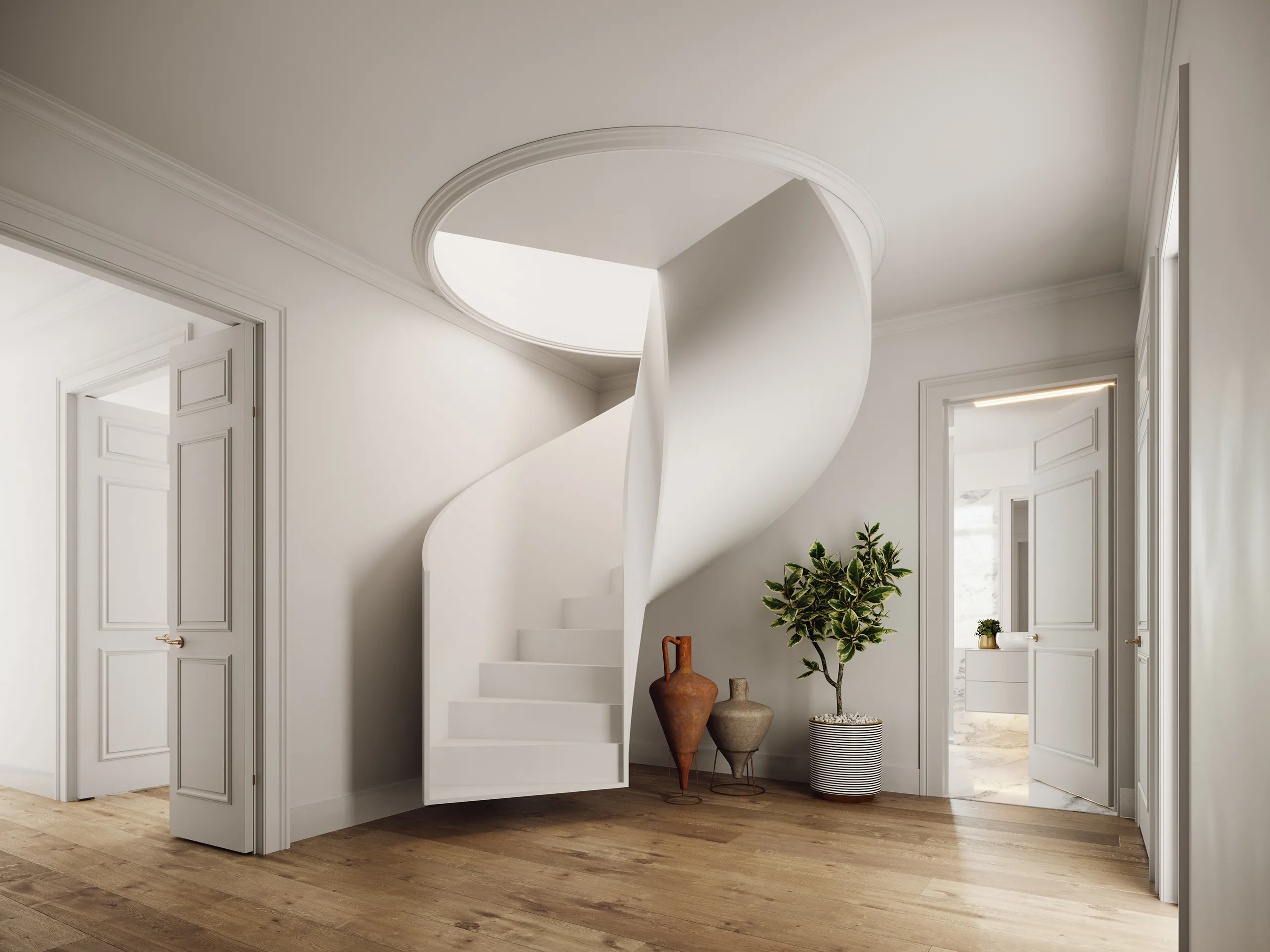 Pinheiro Residences Lisboa Portugal Hallway Architecture Rendering