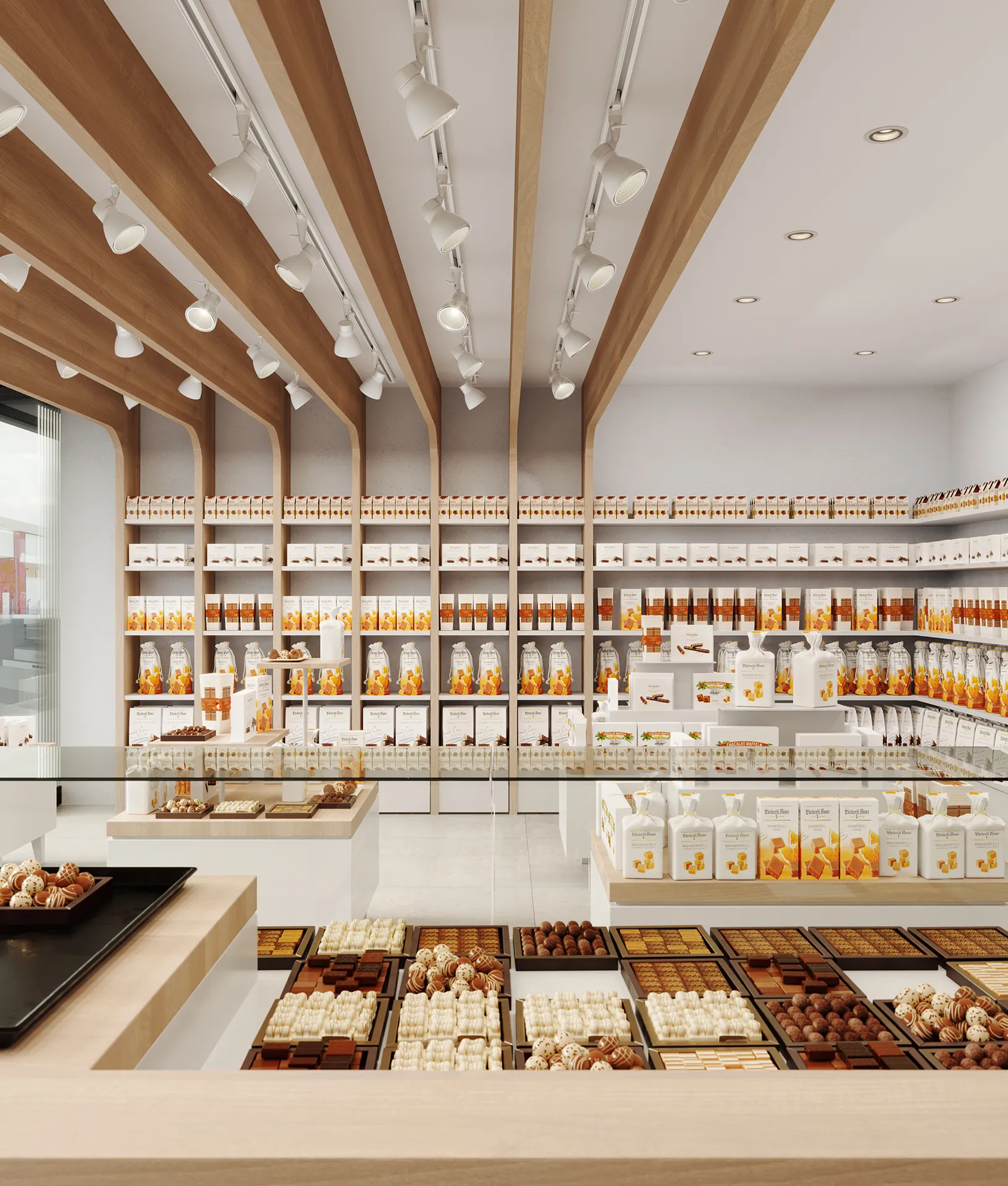Lackerli Retail Zurich Switzerland Retail photorealistic 3d