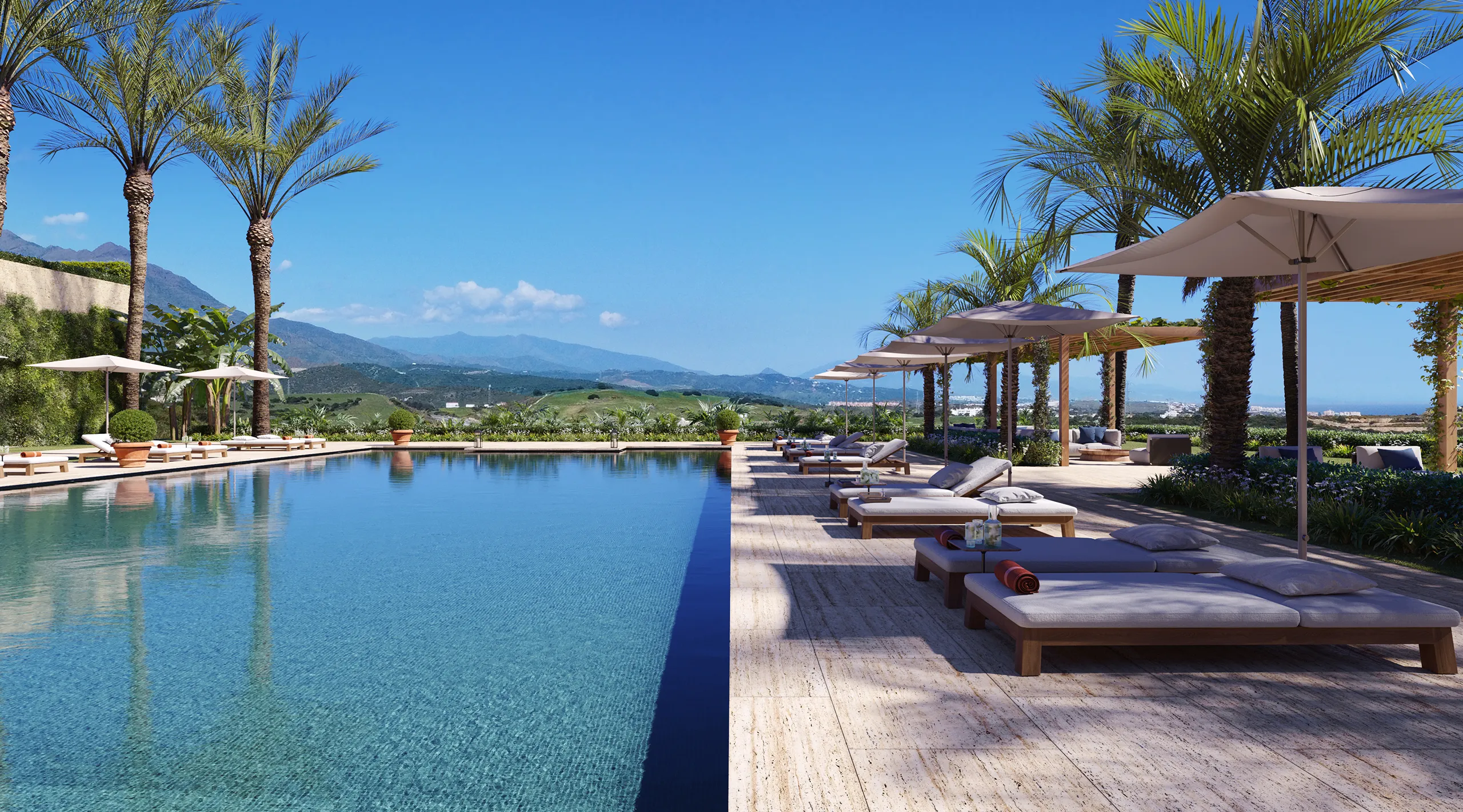 Mirador Apartment Finca Cortesin Marbella Living Architectural Visualisation