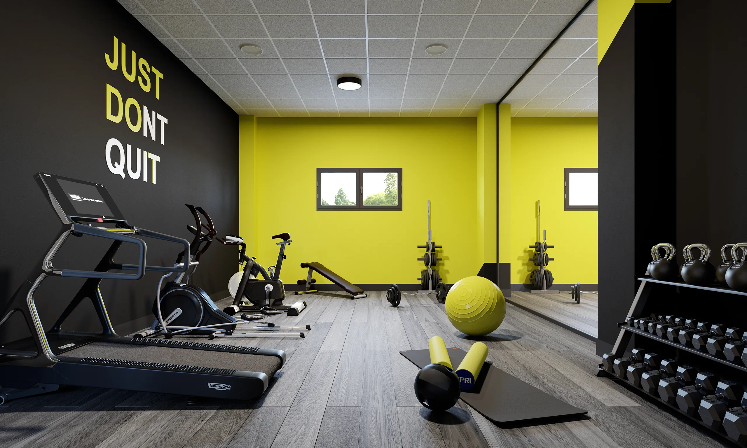 Viviendas Parque Rubin Gijon Gym Hyperrealistic Visualisation