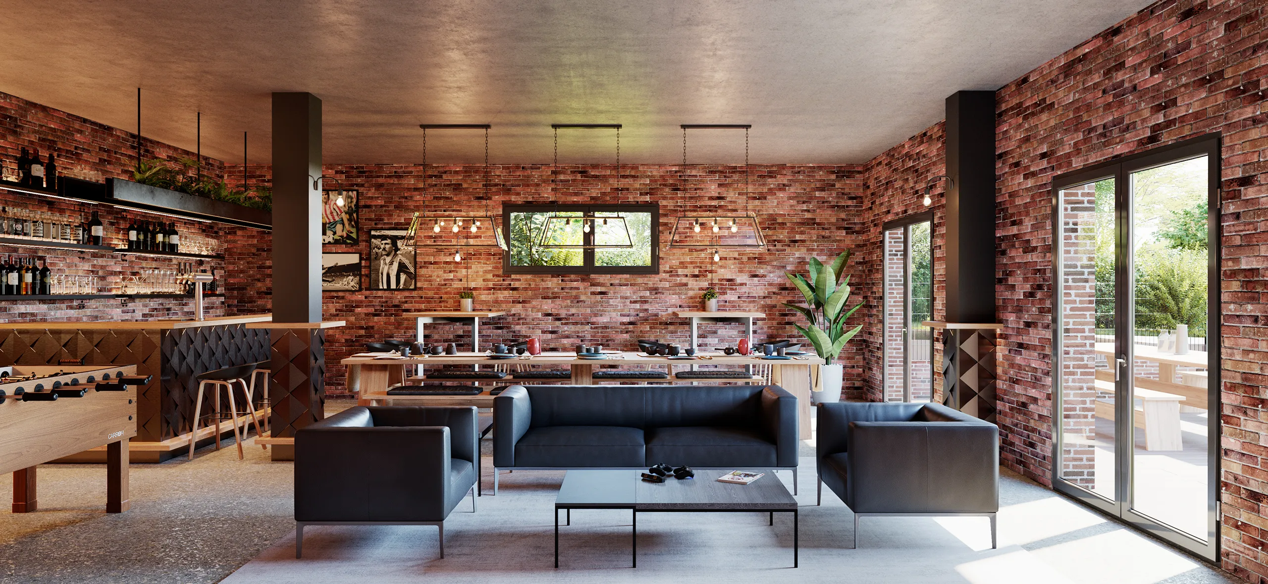 Viviendas Parque Rubin Gijon Living Hyperrealistic Visualization