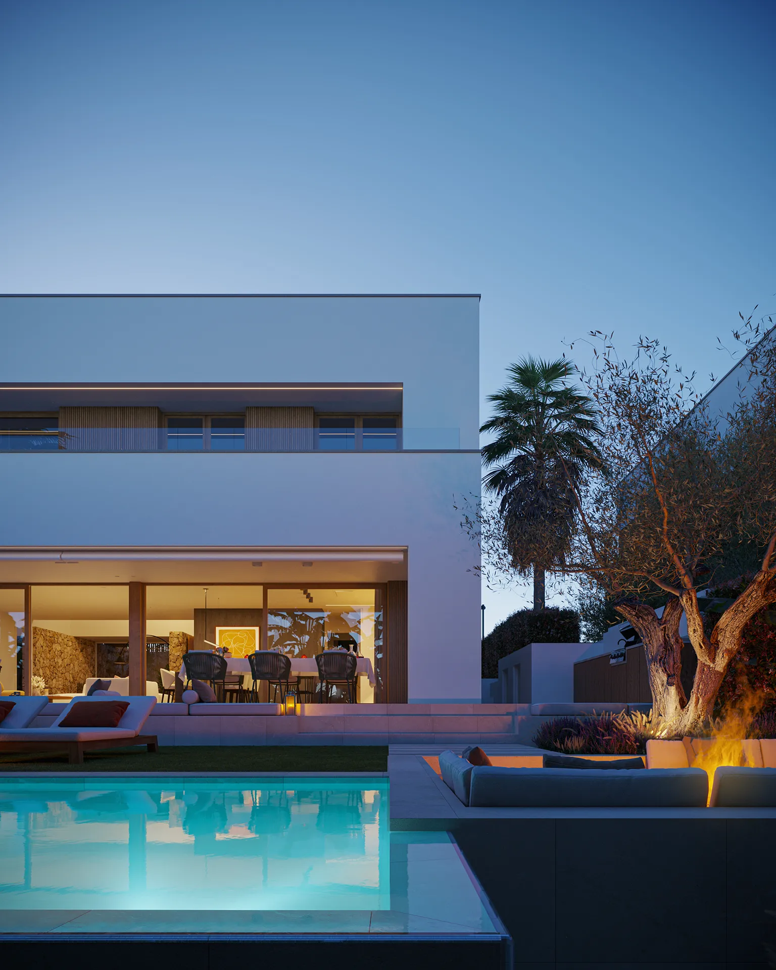 Casa Sitges Barcelona piscina Renders de arquitectura