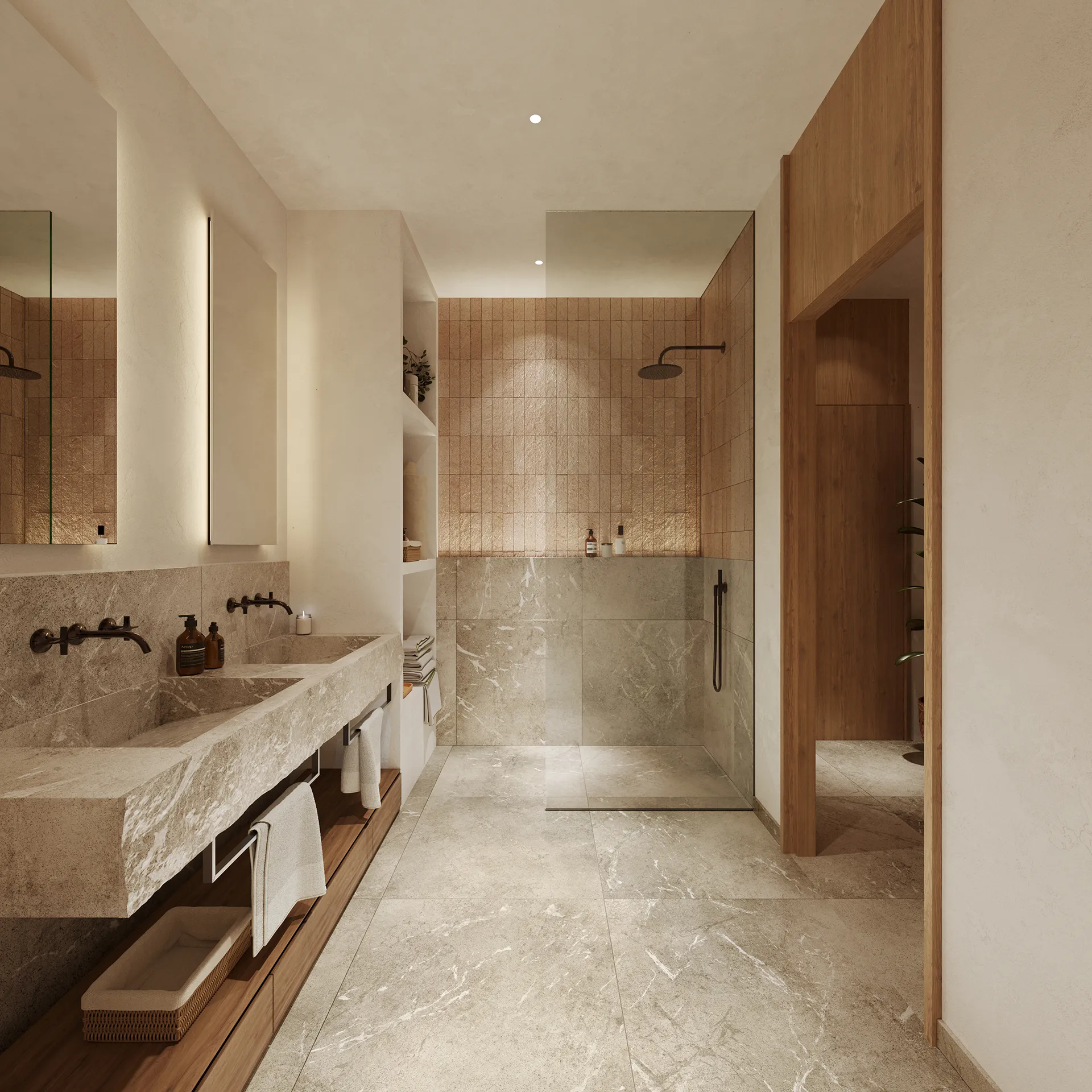 Ciudad Jardin Apartments Mallorca Bathroom Architecture Cgi