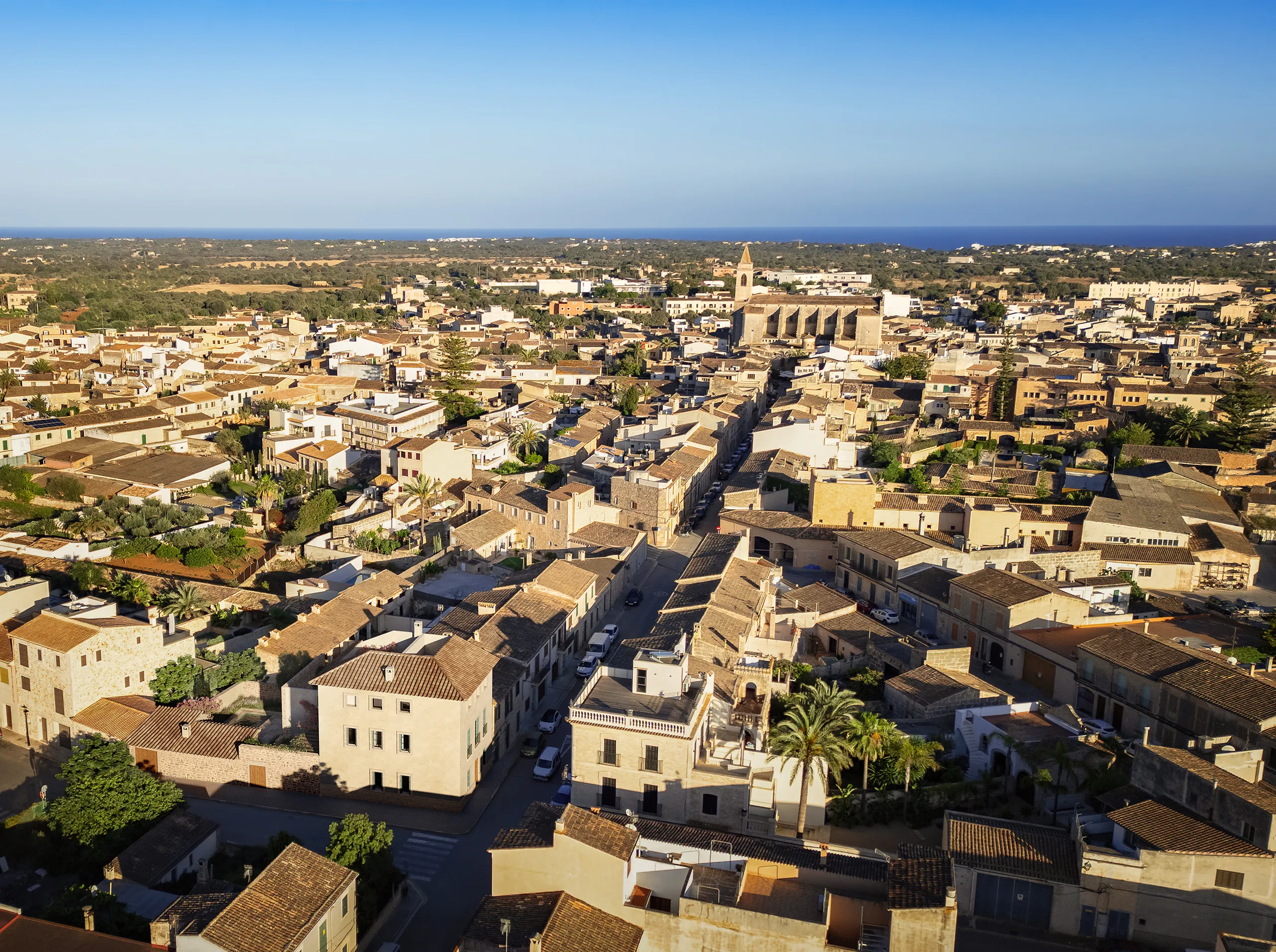 Townhouse Santanyi Mallorca Aerial view Renderings of Architecture