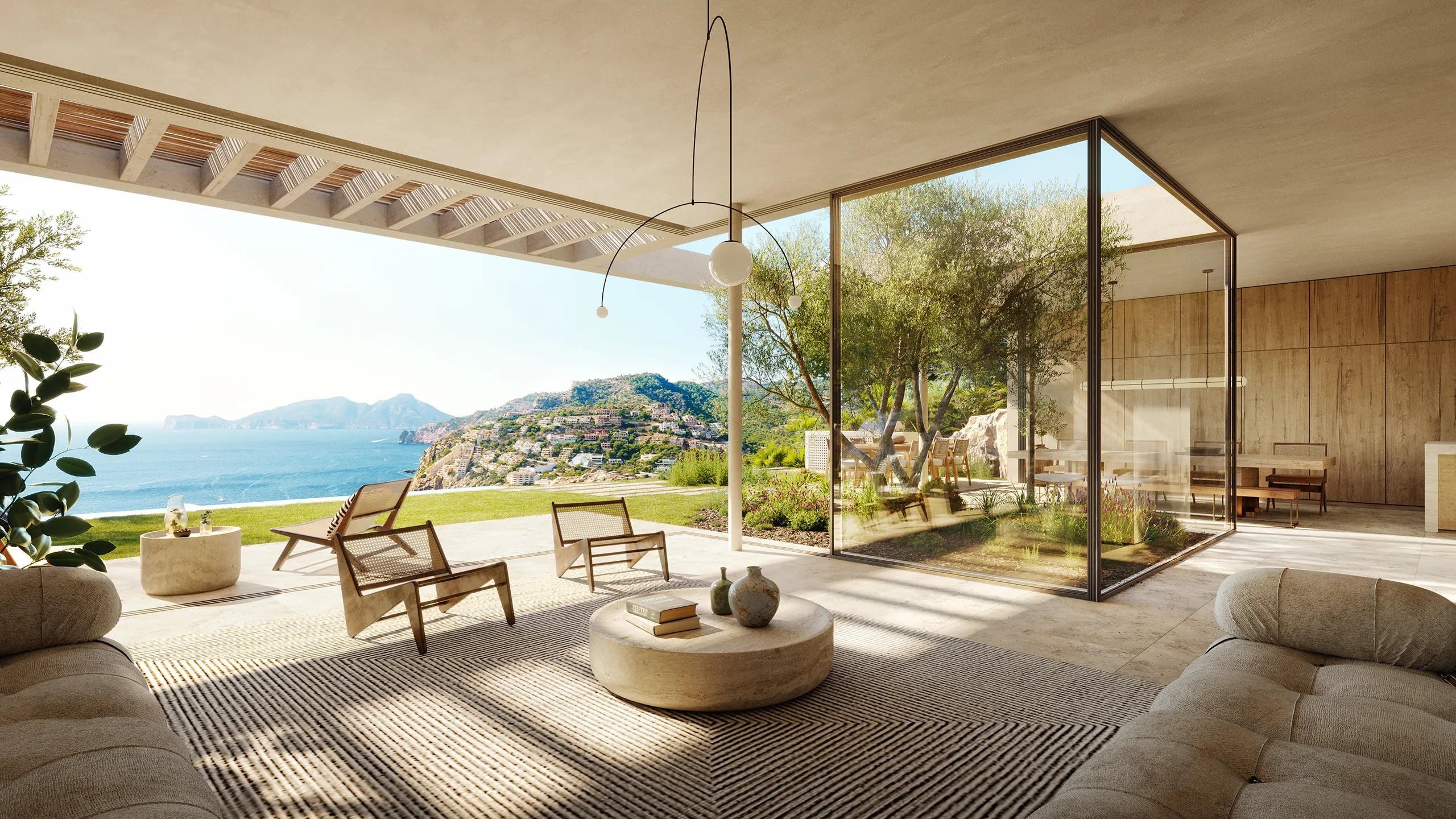 House Sunset Andratx Mallorca Living Property Branding Renders
