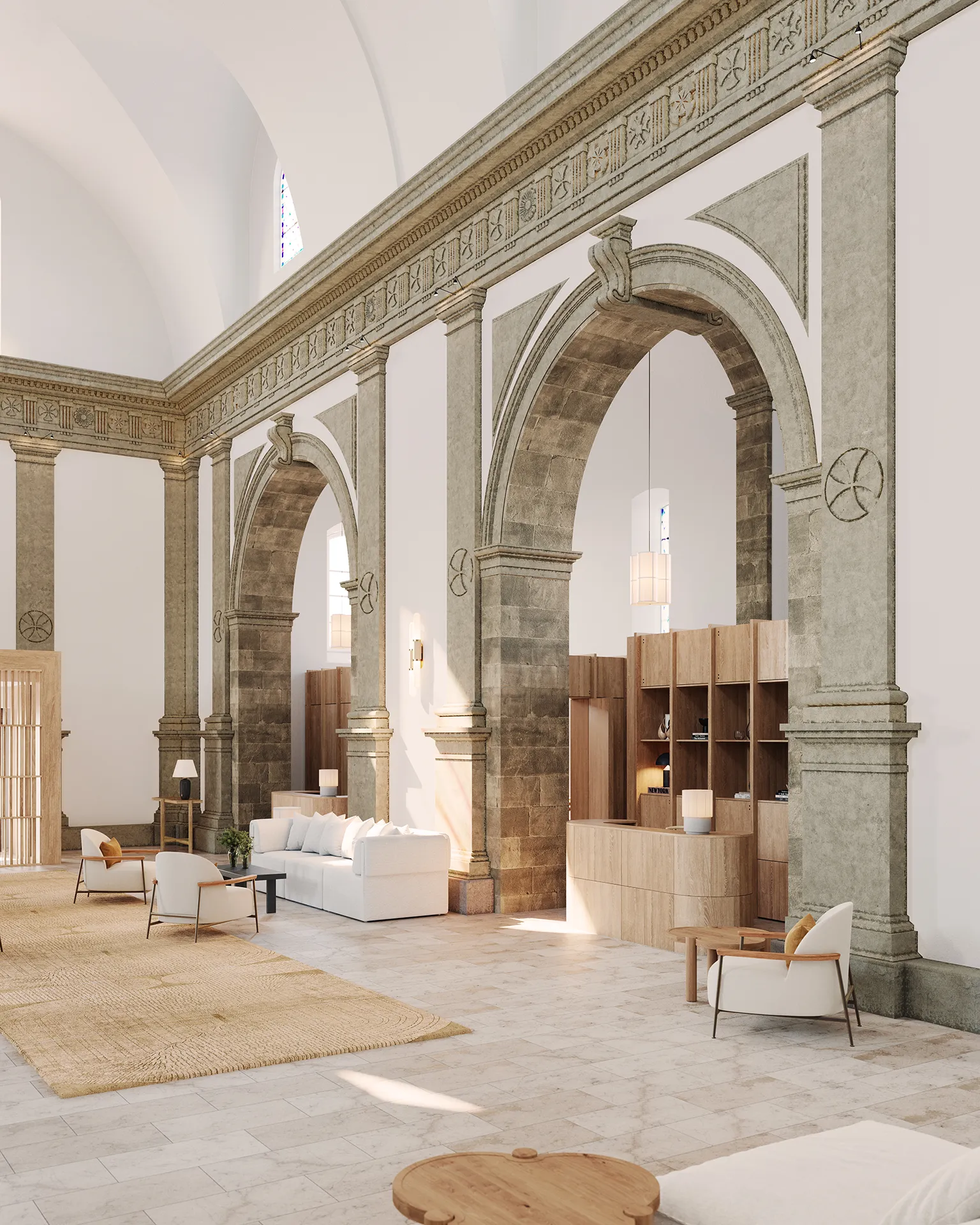 Hotel Couvent Mane Francia Zonas comunes Visualizacion arquitectonica