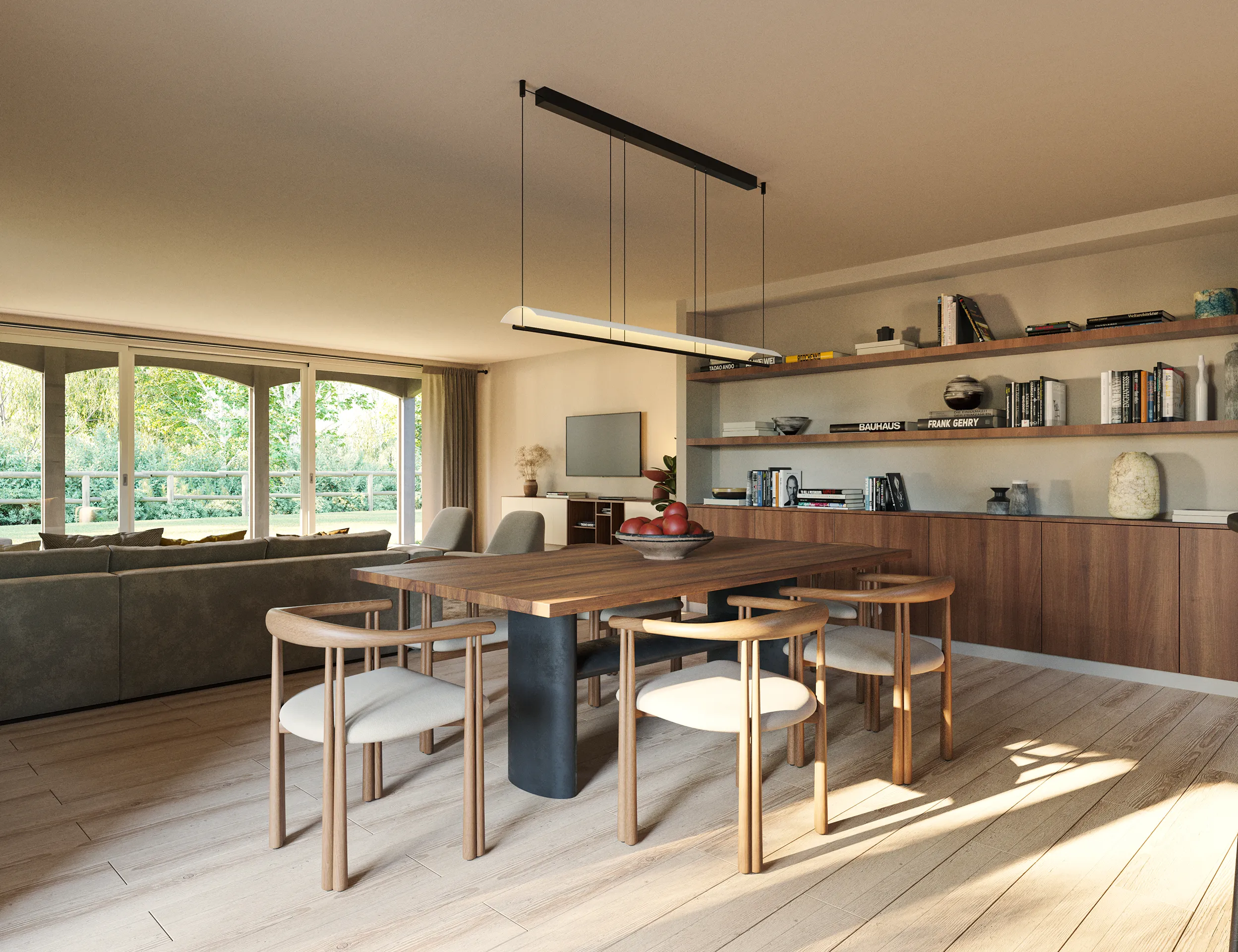 Lodge Slaley Northumberland Uk Dining Photorealistics Cgi