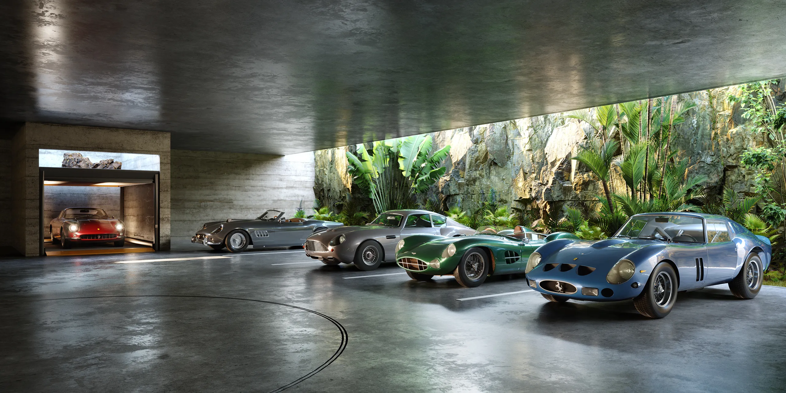 Villa Puerto Andratx Mallorca Garage Photorealistic Visualization
