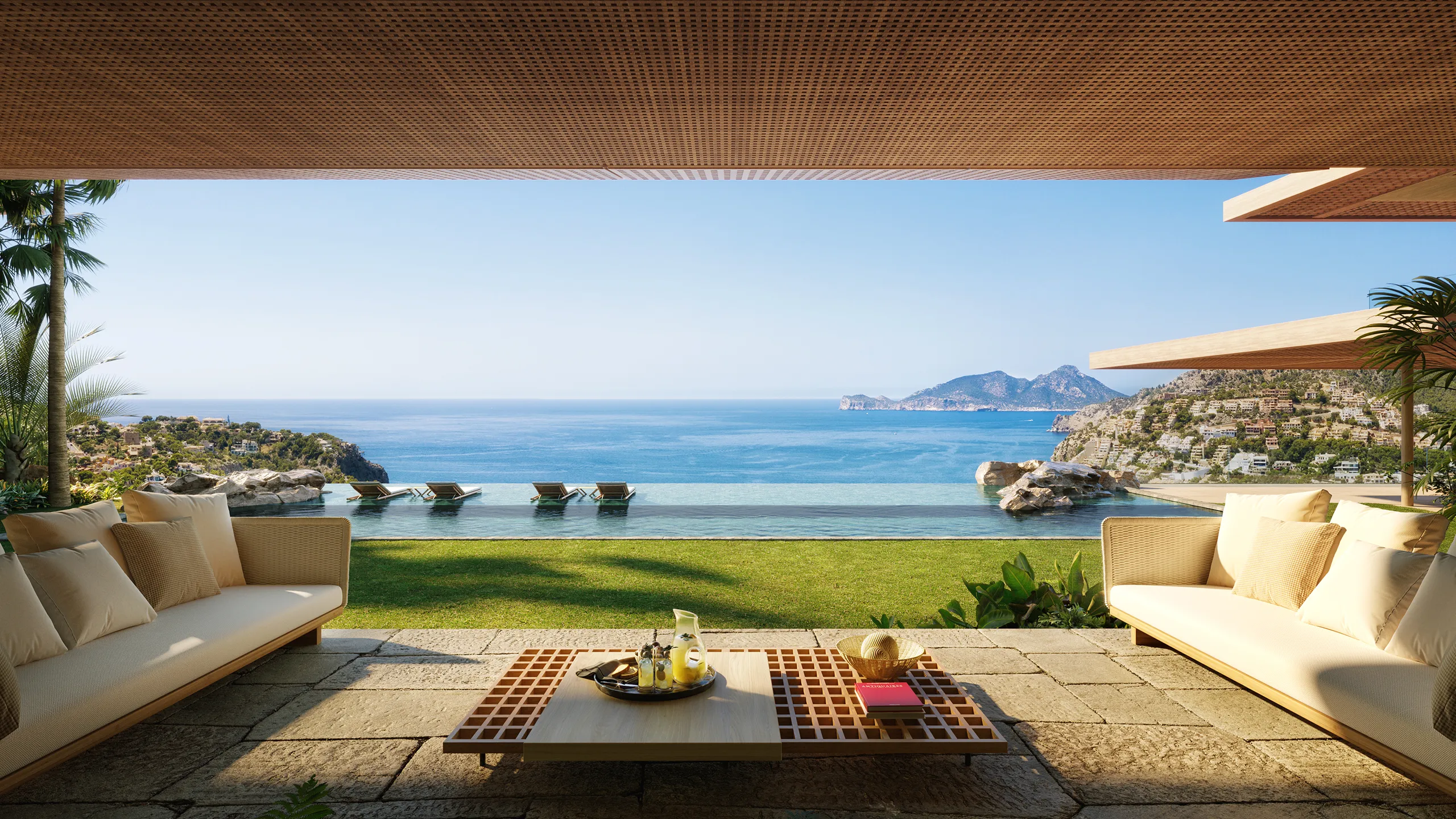 Villa Puerto Andratx Mallorca Living Hyperrealistic Visualization