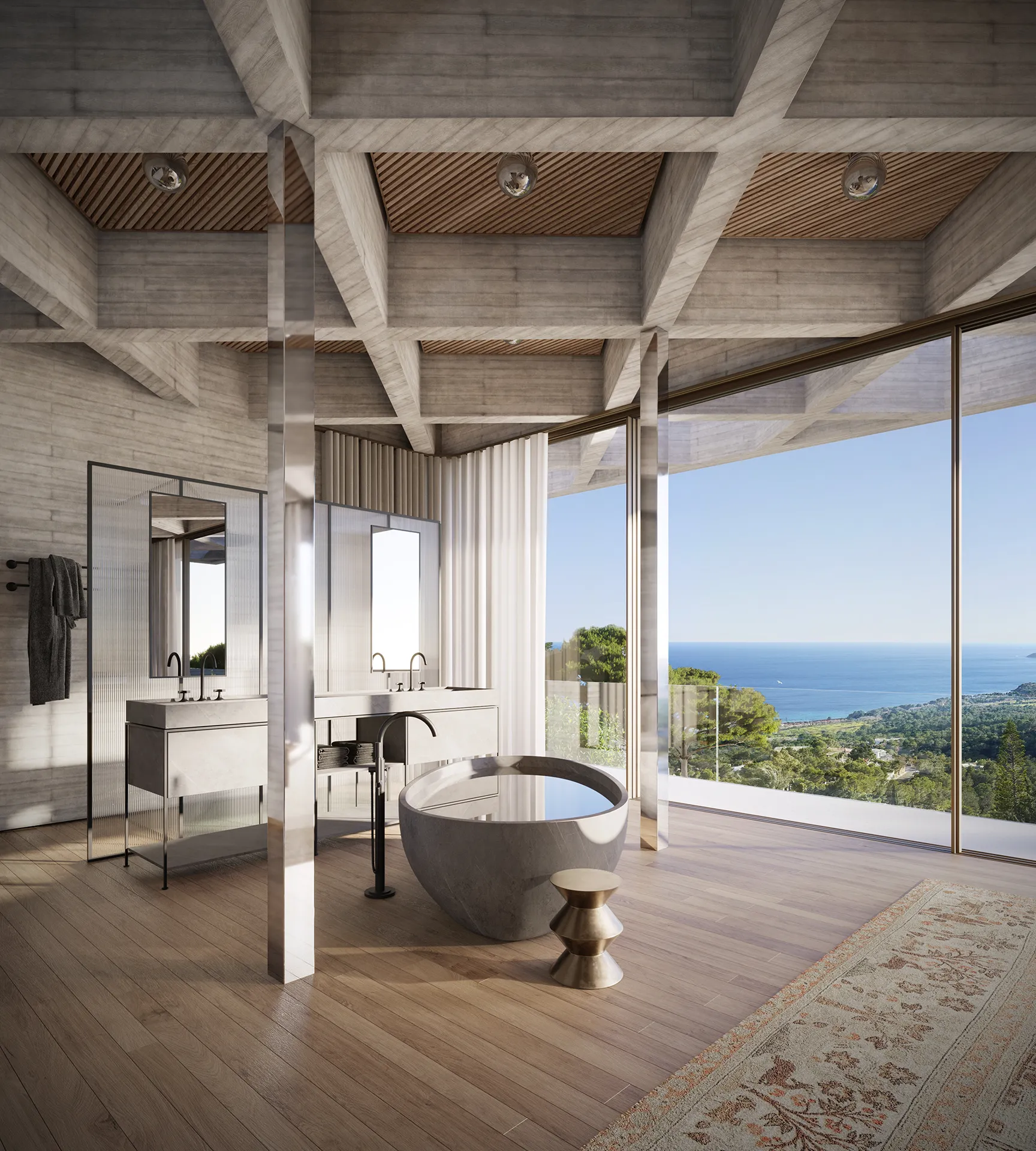 Casa Costa Den Blanes Mallorca Baño Render arquitectura