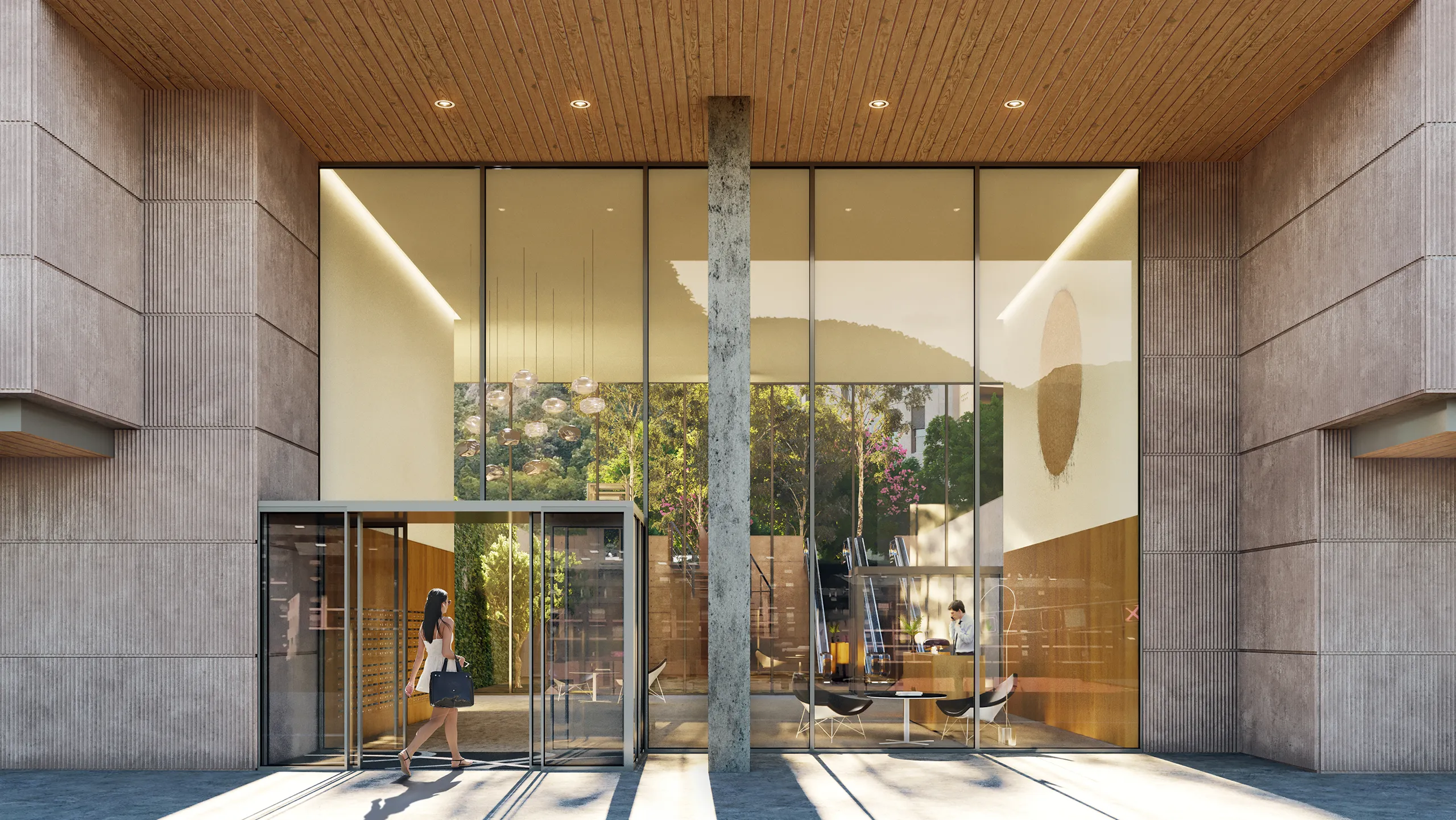 Viviendas Andorra La Bella Andorra Entrance Photorealistic Visualization
