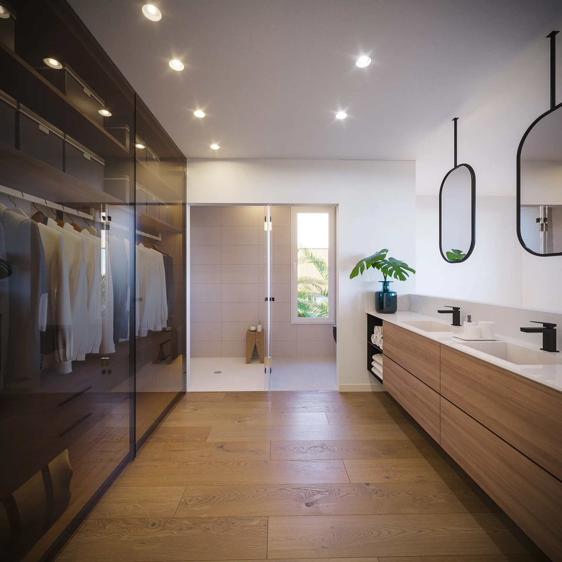Casa Sitges Barcelona vestidor Inmobiliario Render