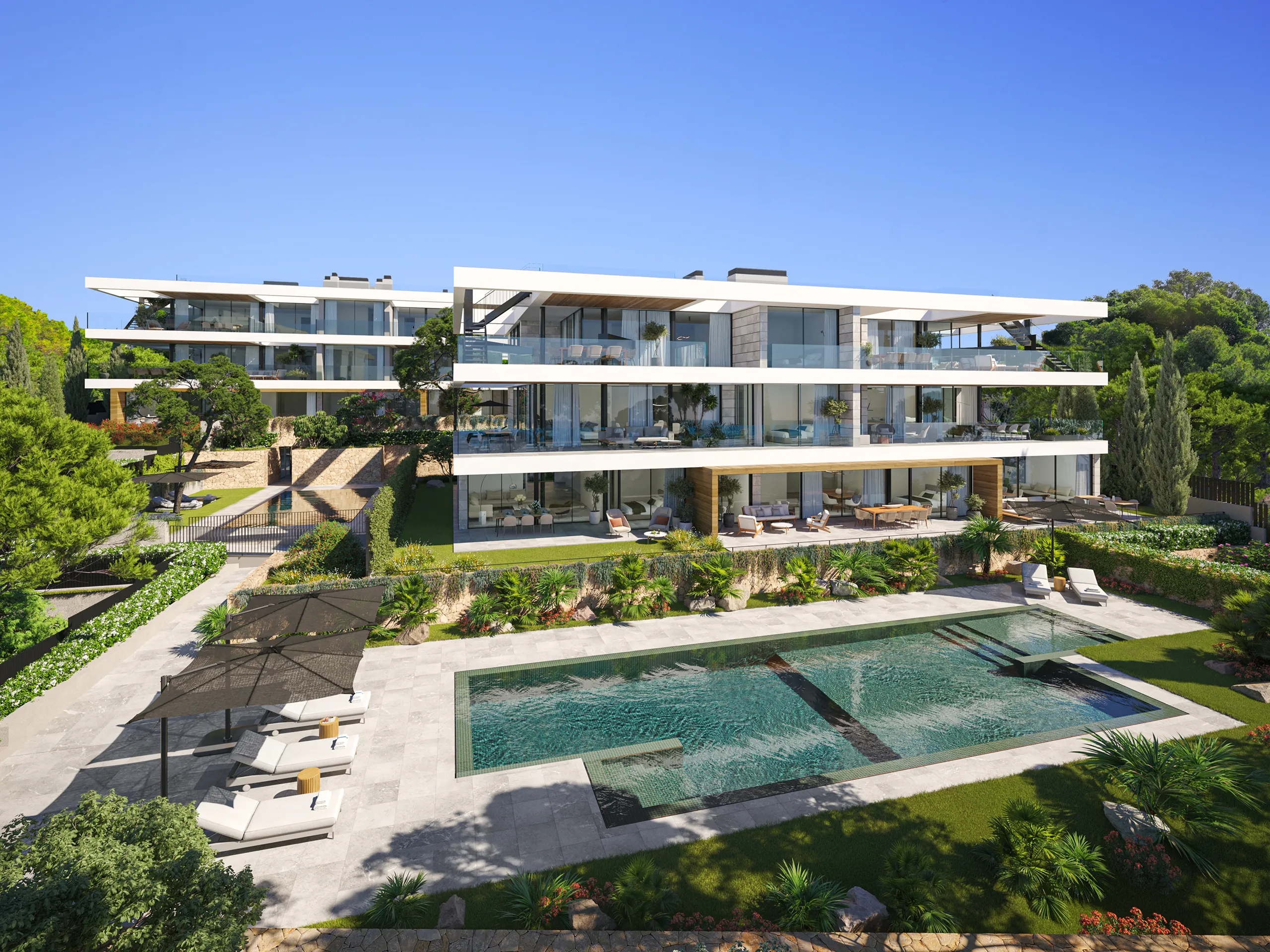 Ever Marivent Apartments Palma Mallorca Fassade eye level Architectural Visualization
