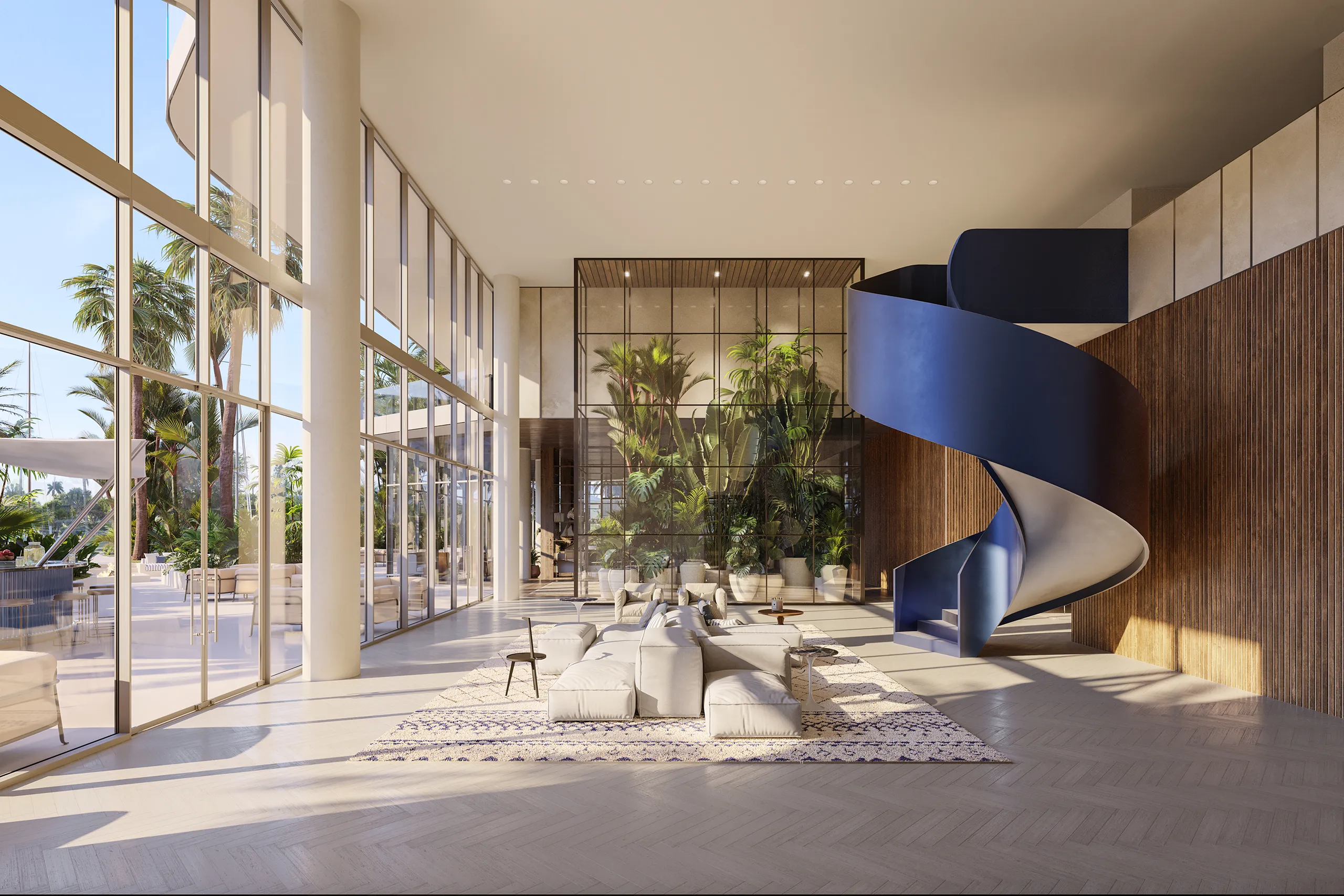 Pompano Ritz Carlton Miami Usa Interior Pool Hyperrealistic Cgi