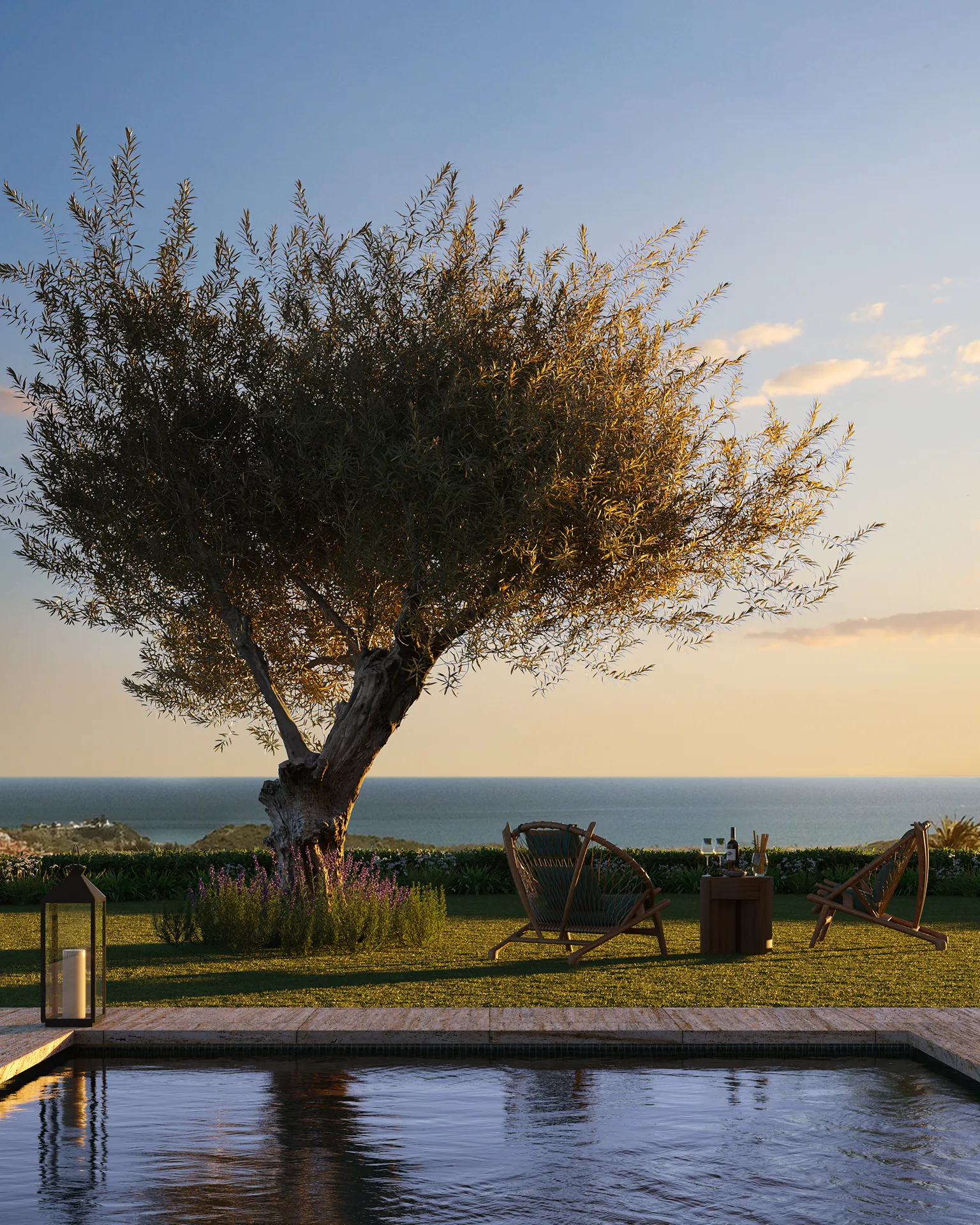 Mirador Apartment Finca Cortesin Marbella Living Architectural Rendering