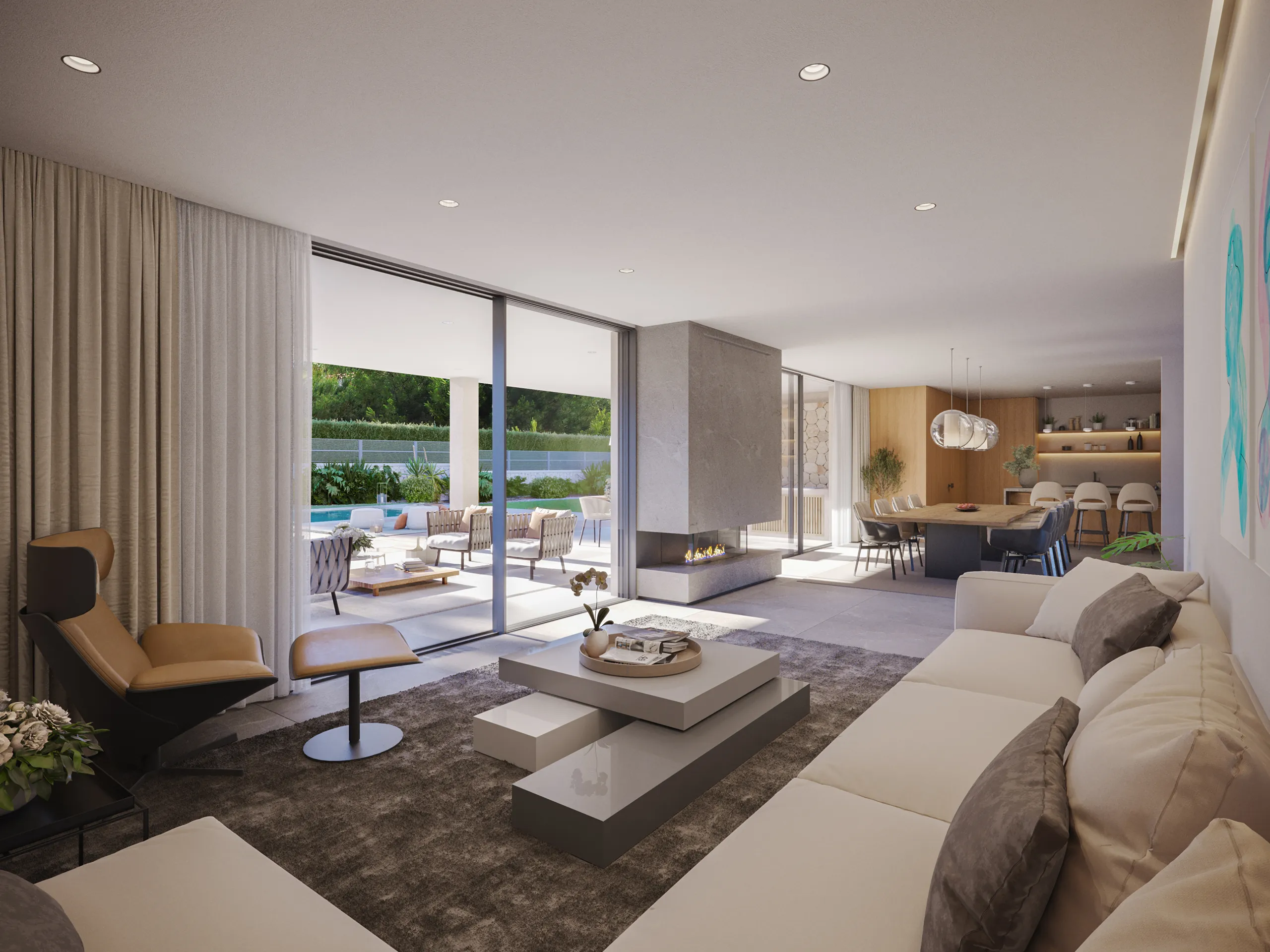 House Sta Ponca Mallorca Dining real estate renders