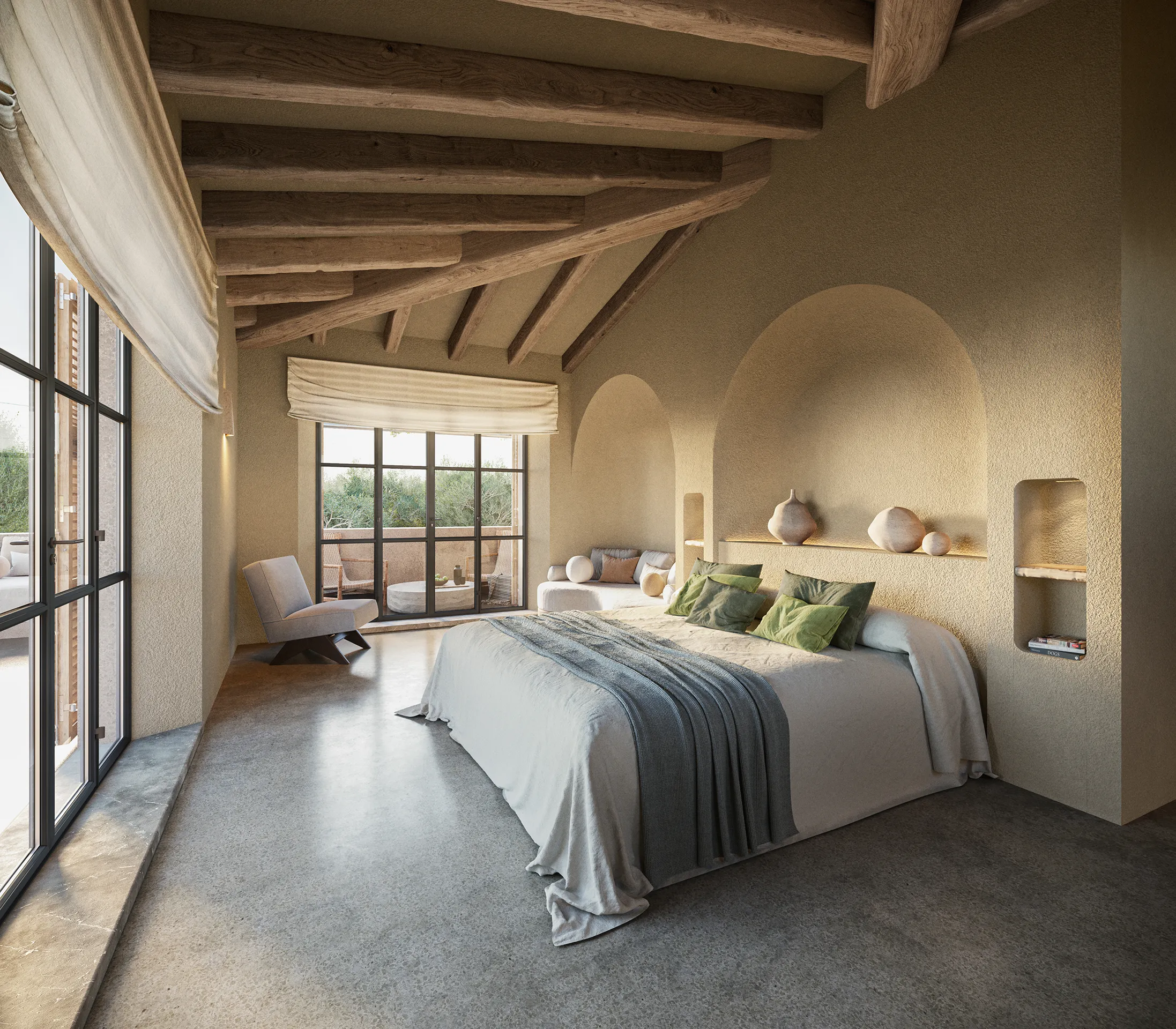 casa Sta Maria Mallorca Dormitorio Branding Inmobiliario 3D