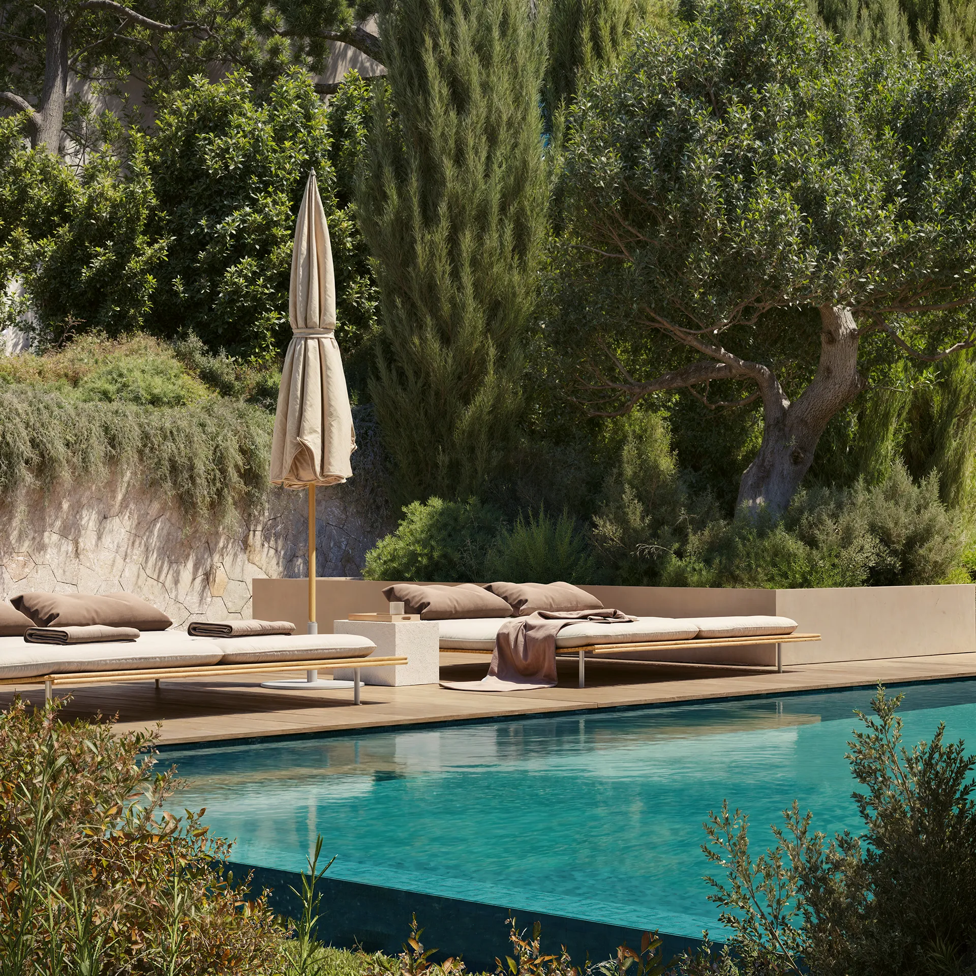 Villa Cala Falco Mallorca piscina Renders arquitectura