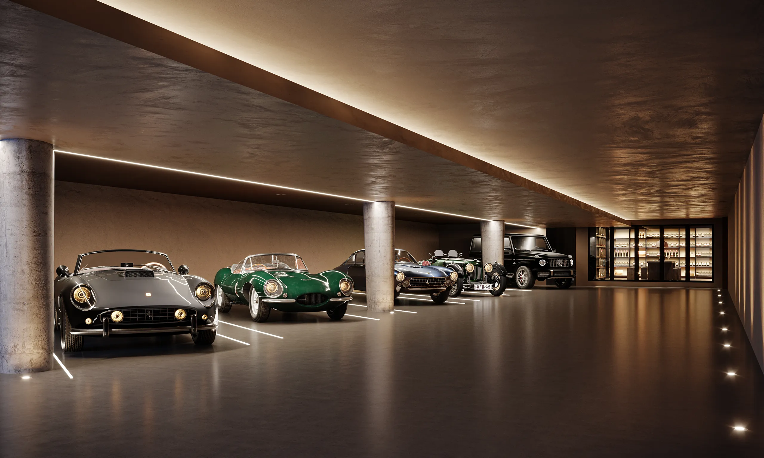 Finca Randa Mallorca Garage hyperrealistic renders