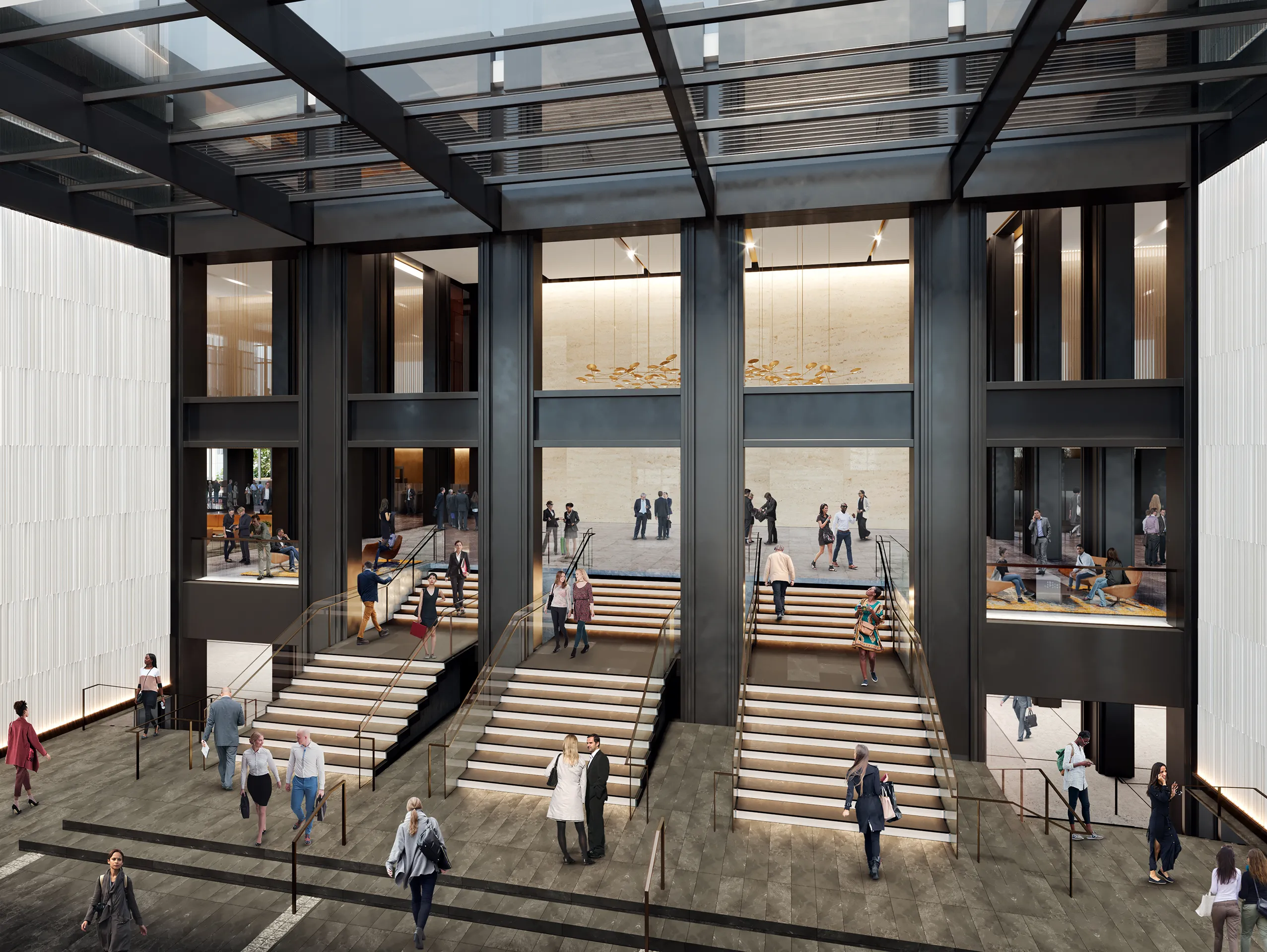 Willis Tower Oficinas Chicago EEUU Zonas comunes Inmobiliario Renders