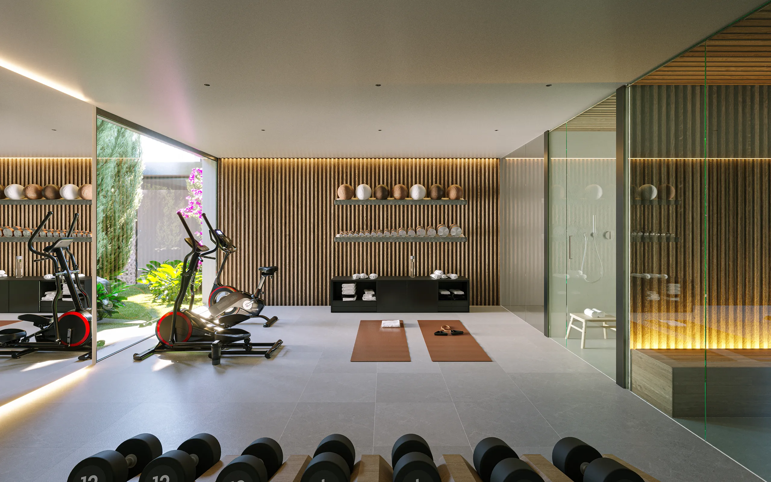 House Bunyola Mallorca Gym Real Estate Visualisation