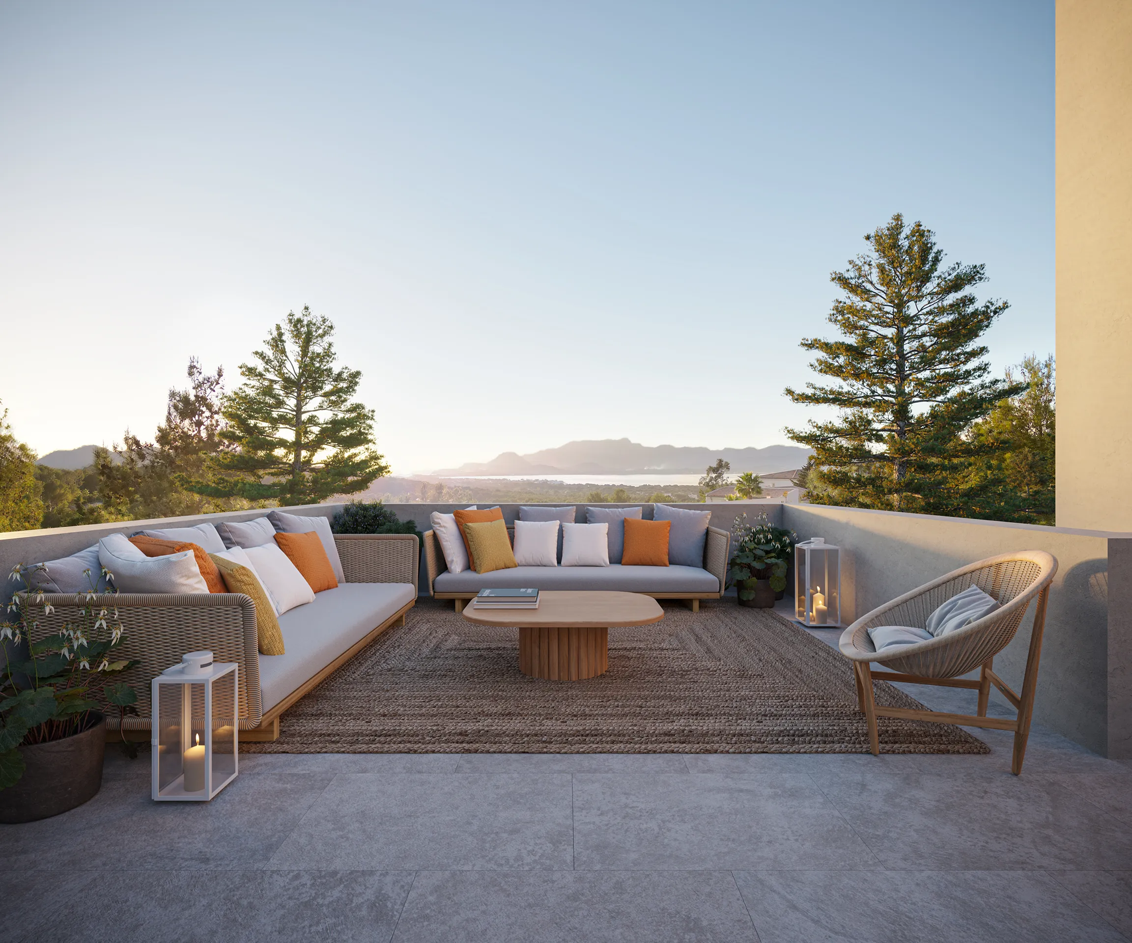 House Alcudia Mallorca terrace Architectural Cgi