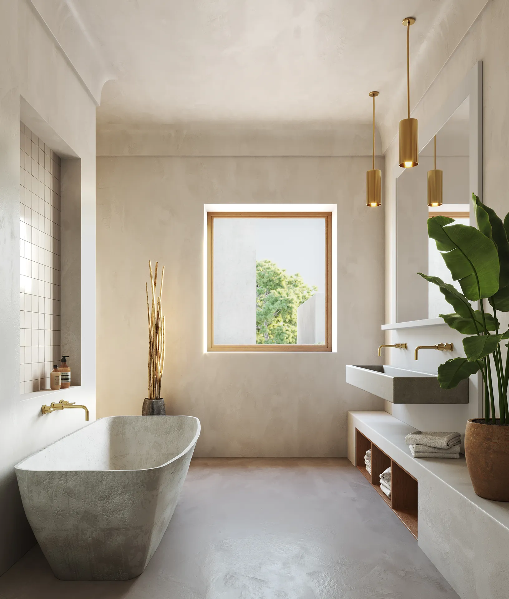 Villa Cala Vinyes Mallorca Baño Virtual Tour Arquitectonico