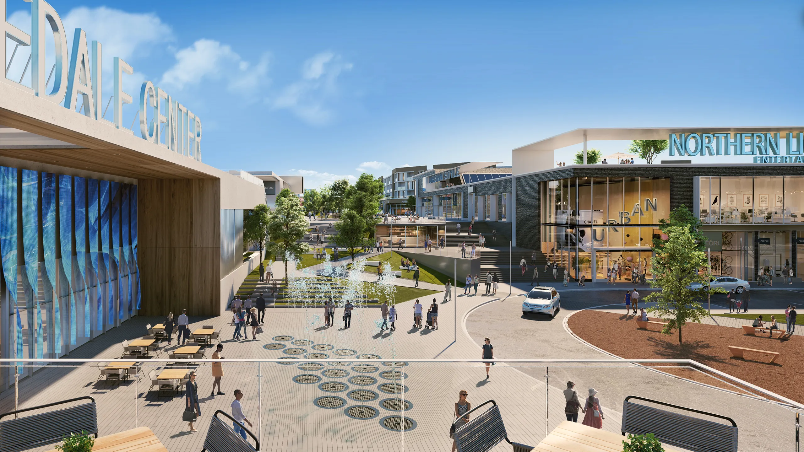 Mall Rosedale Center Chicago Usa Common Areas Property Branding 3D