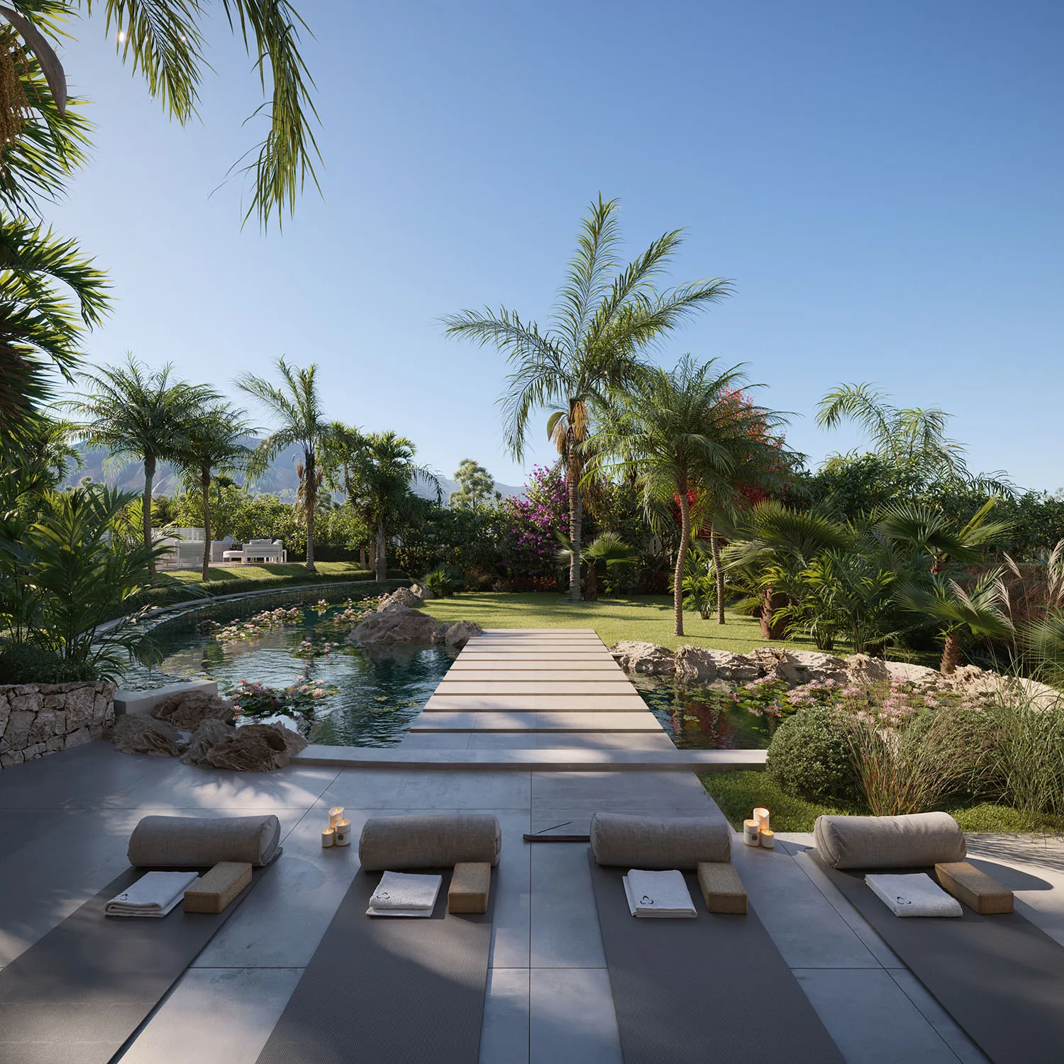 Benalus Residences Golden Mile Marbella Garden Architectural Visualization