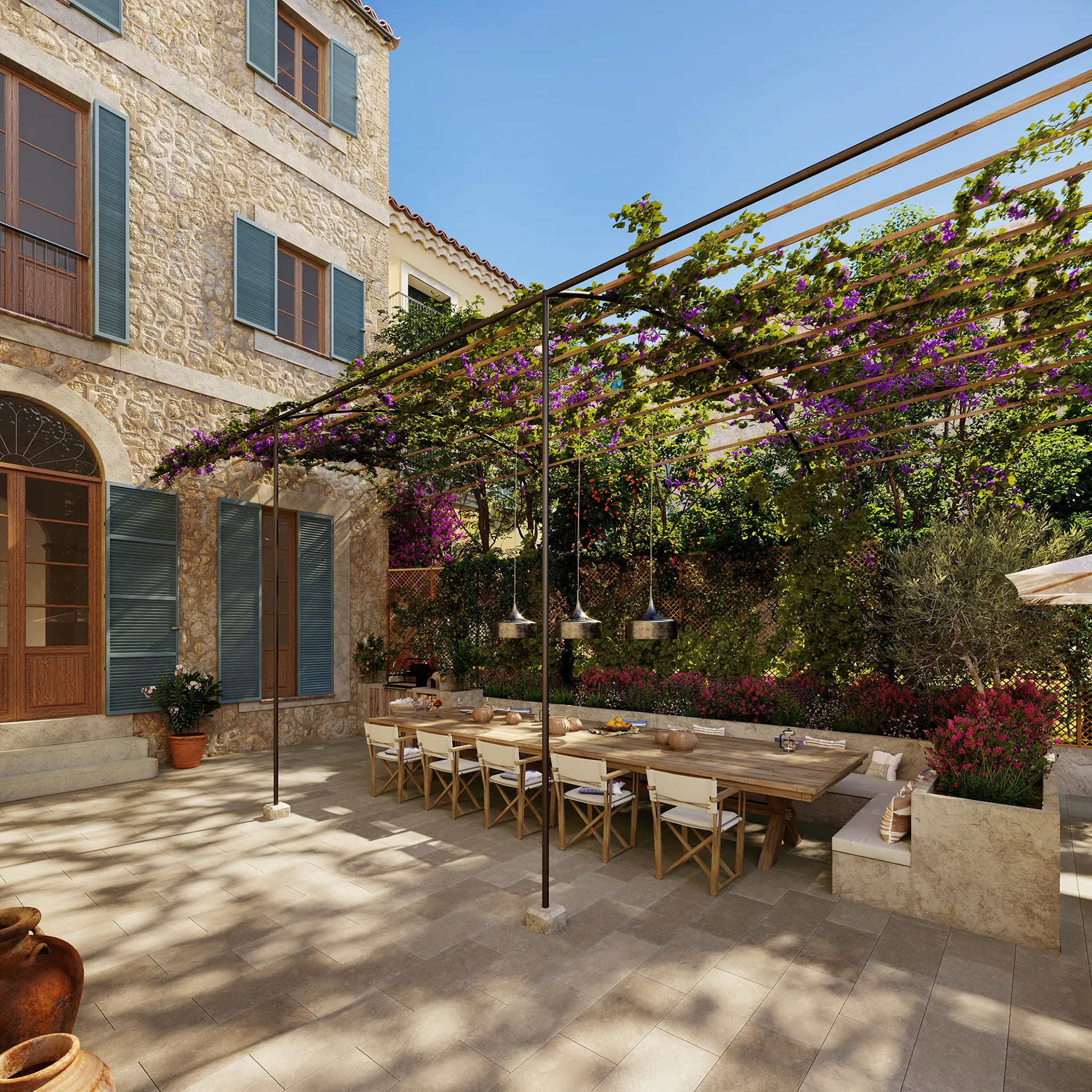 House Hotel Soller Mallorca Dining Architectural 3D
