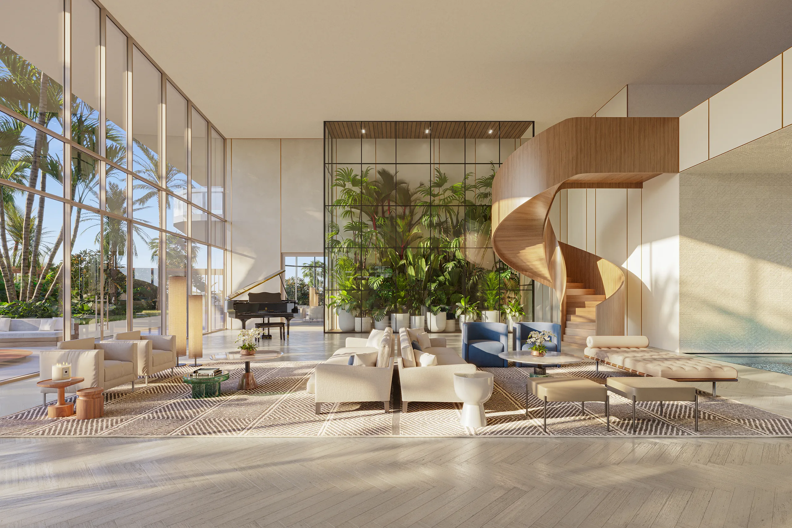 Pompano Ritz Carlton Miami Usa Interior Pool Real Estate Rendering