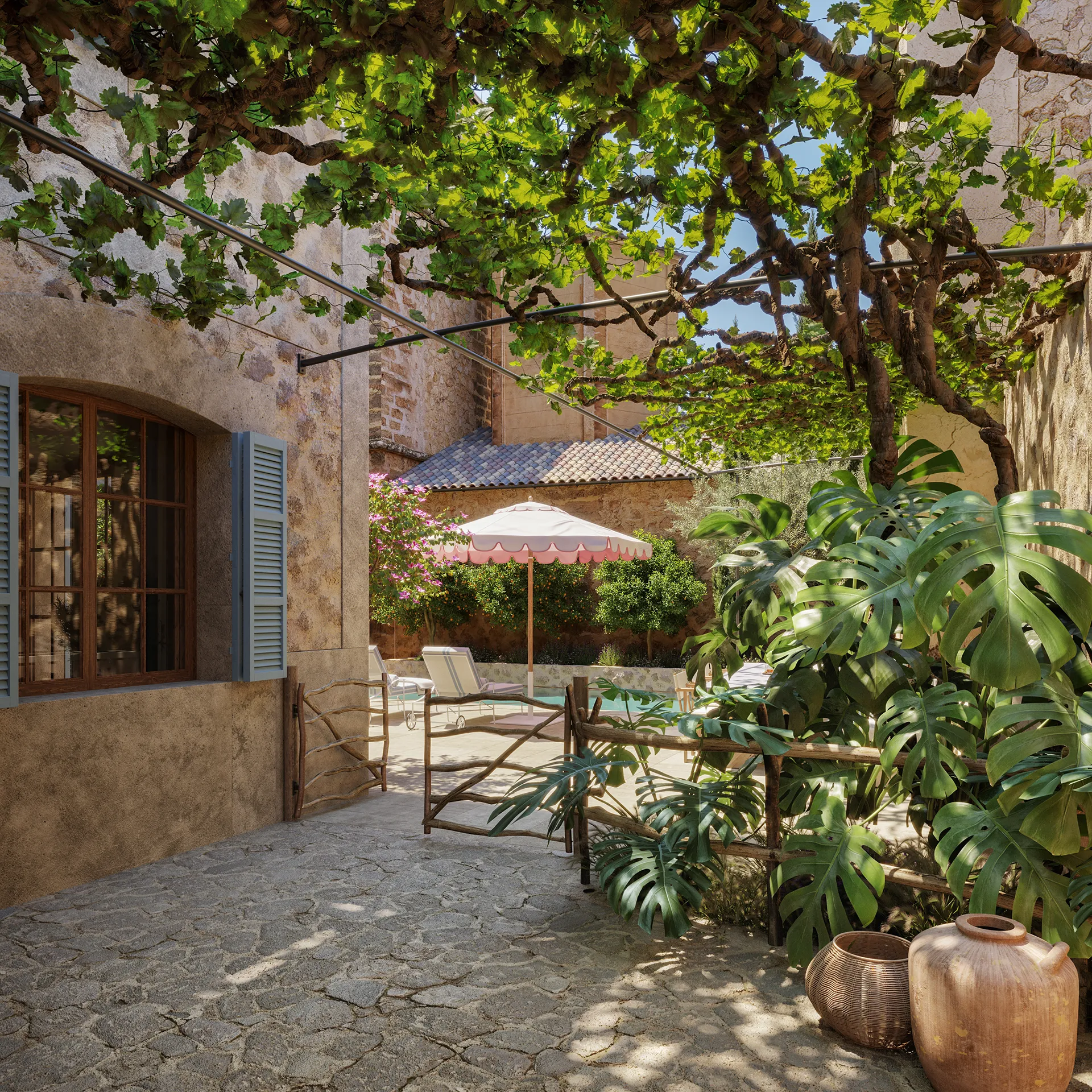 House Fornalutx Mallorca Living Real Estate Visualization